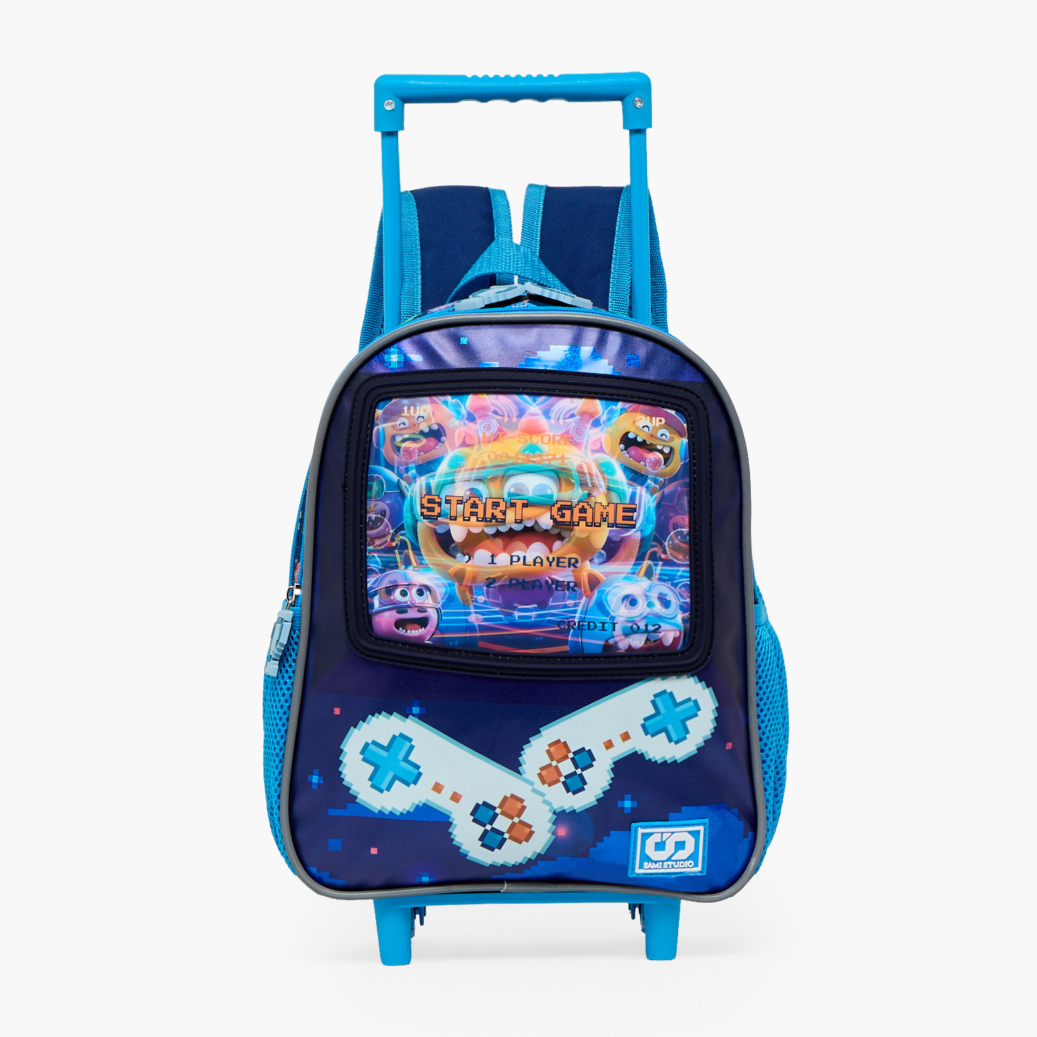 SAMI STUDIO Game Print 3-Piece School Trolley Bag Set for Boys 2-5 Years with Lunch Bag - 12 inches-school-bagsandbackpacks-trolleybags-image-3