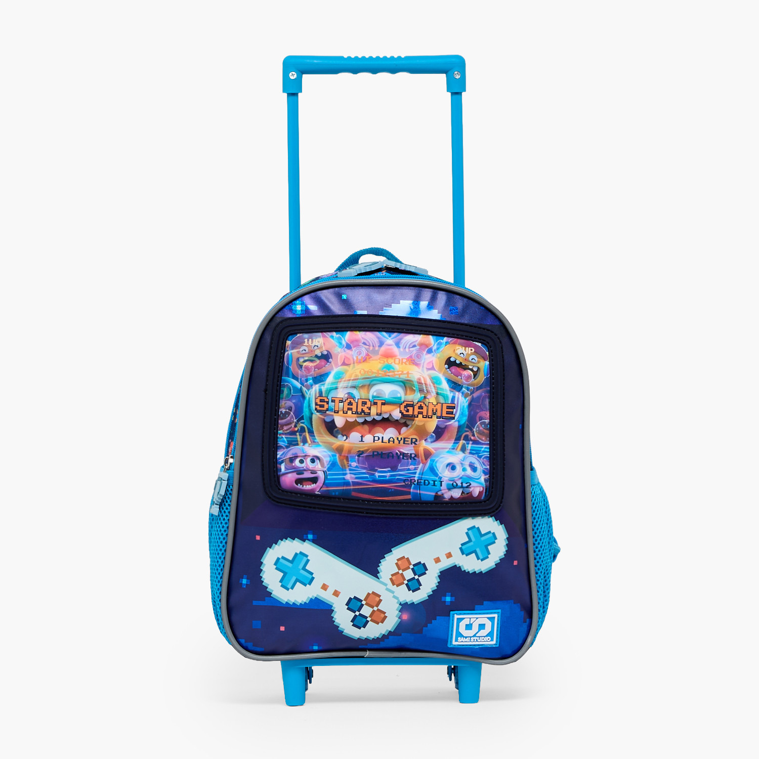 SAMI STUDIO Game Print 3-Piece School Trolley Bag Set for Boys 2-5 Years with Lunch Bag - 12 inches-school-bagsandbackpacks-trolleybags-image-4
