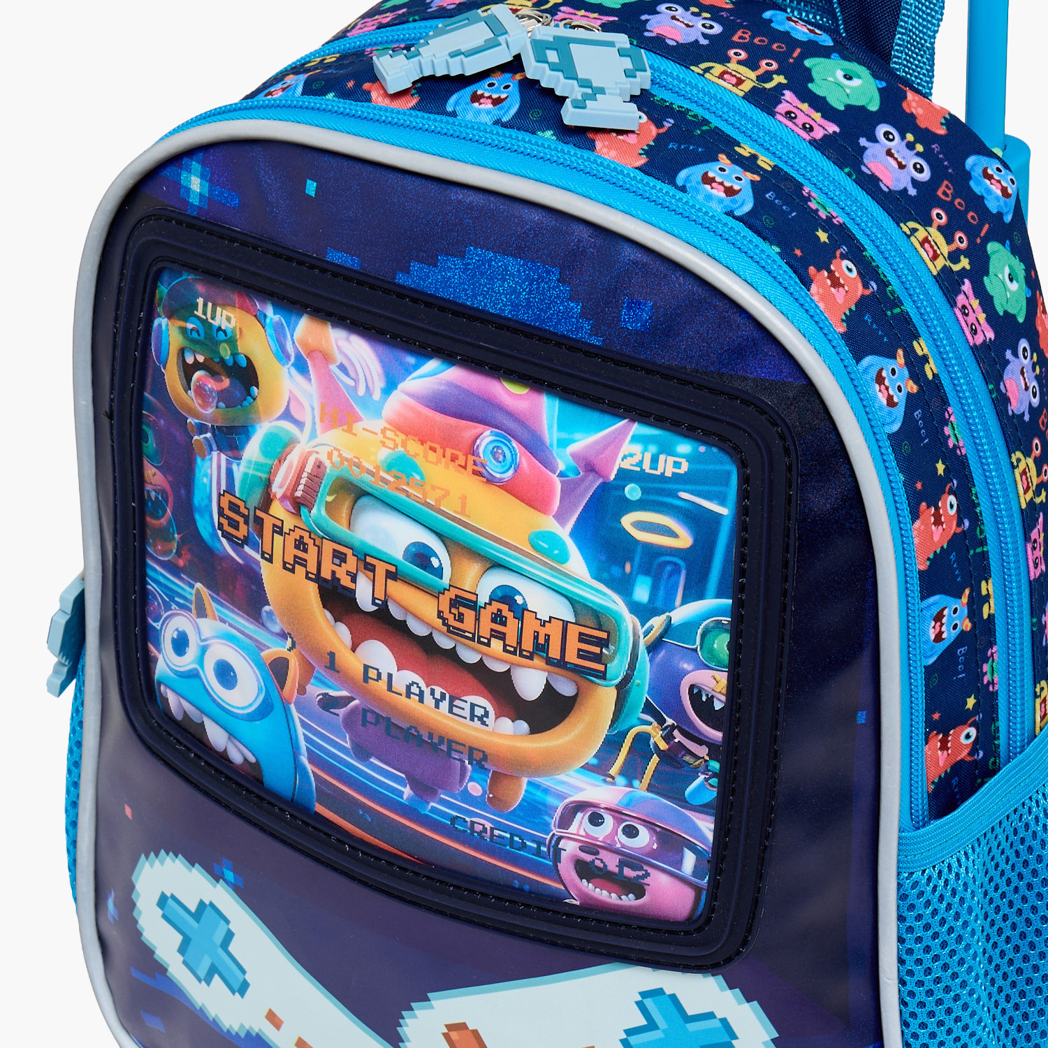 SAMI STUDIO Game Print 3-Piece School Trolley Bag Set for Boys 2-5 Years with Lunch Bag - 12 inches-school-bagsandbackpacks-trolleybags-image-6