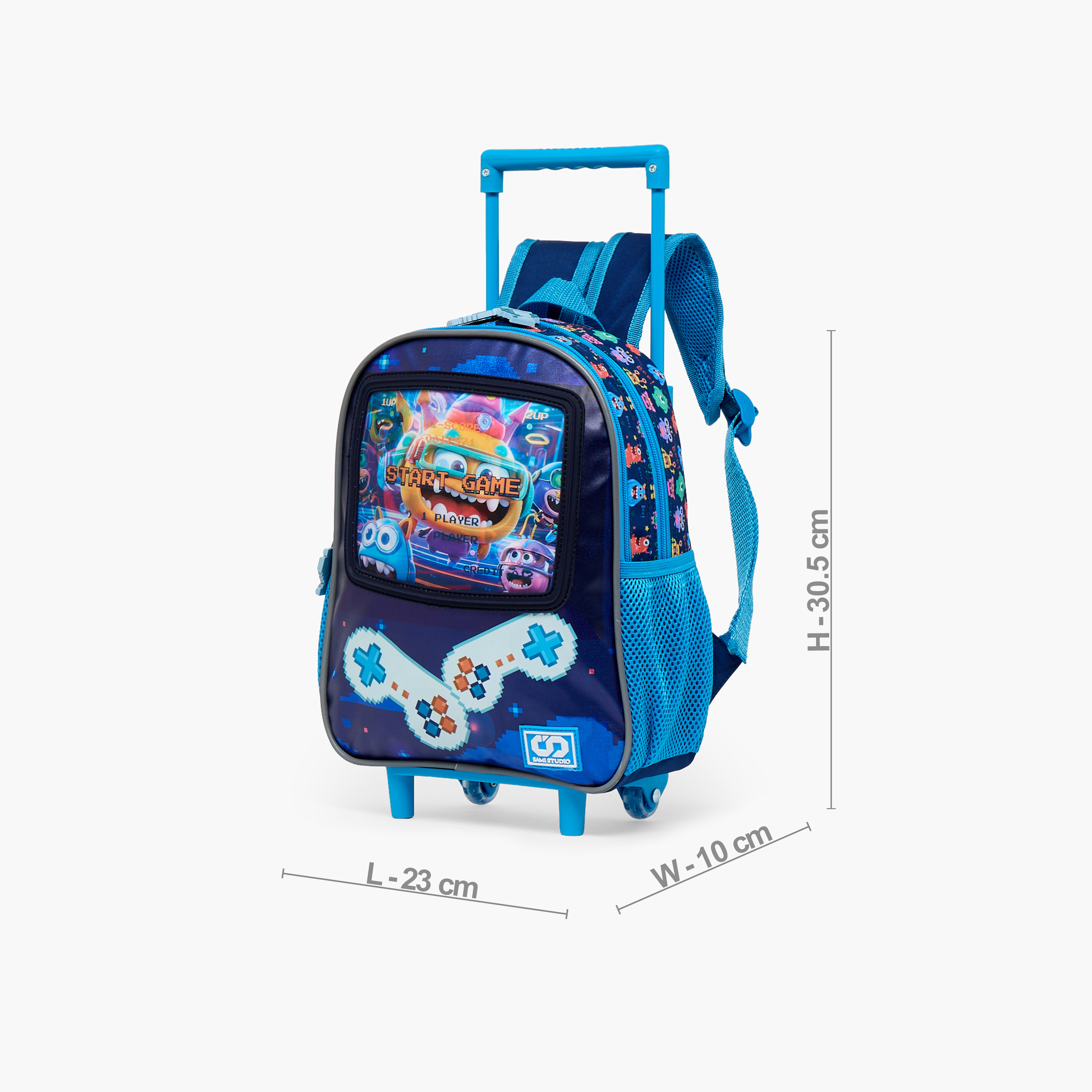 SAMI STUDIO Game Print 3-Piece School Trolley Bag Set for Boys 2-5 Years with Lunch Bag - 12 inches-school-bagsandbackpacks-trolleybags-image-8