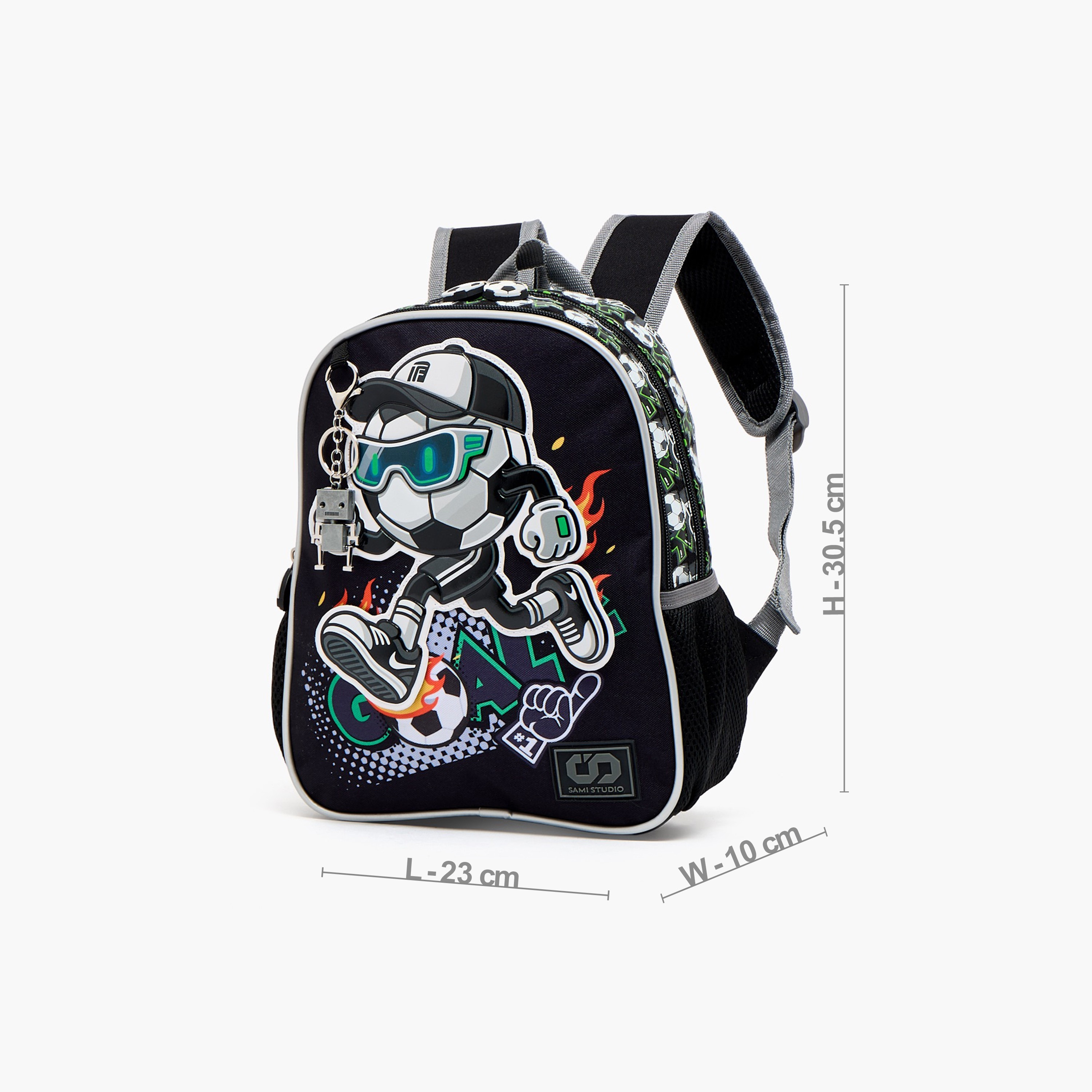 SAMI STUDIO Printed Backpack for Boys 5-8 Years with Adjustable Shoulder Straps - 12 inches-school-bagsandbackpacks-backpacks-image-6