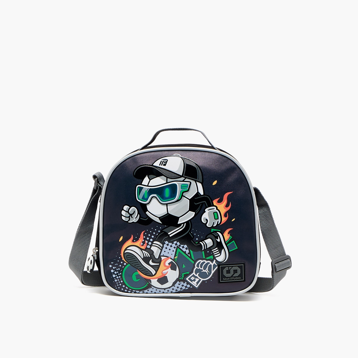 SAMI STUDIO Football Print Lunch Bag for Boys 8-13 Years with Insulation-school-lunchessentials-lunchbags-image-1