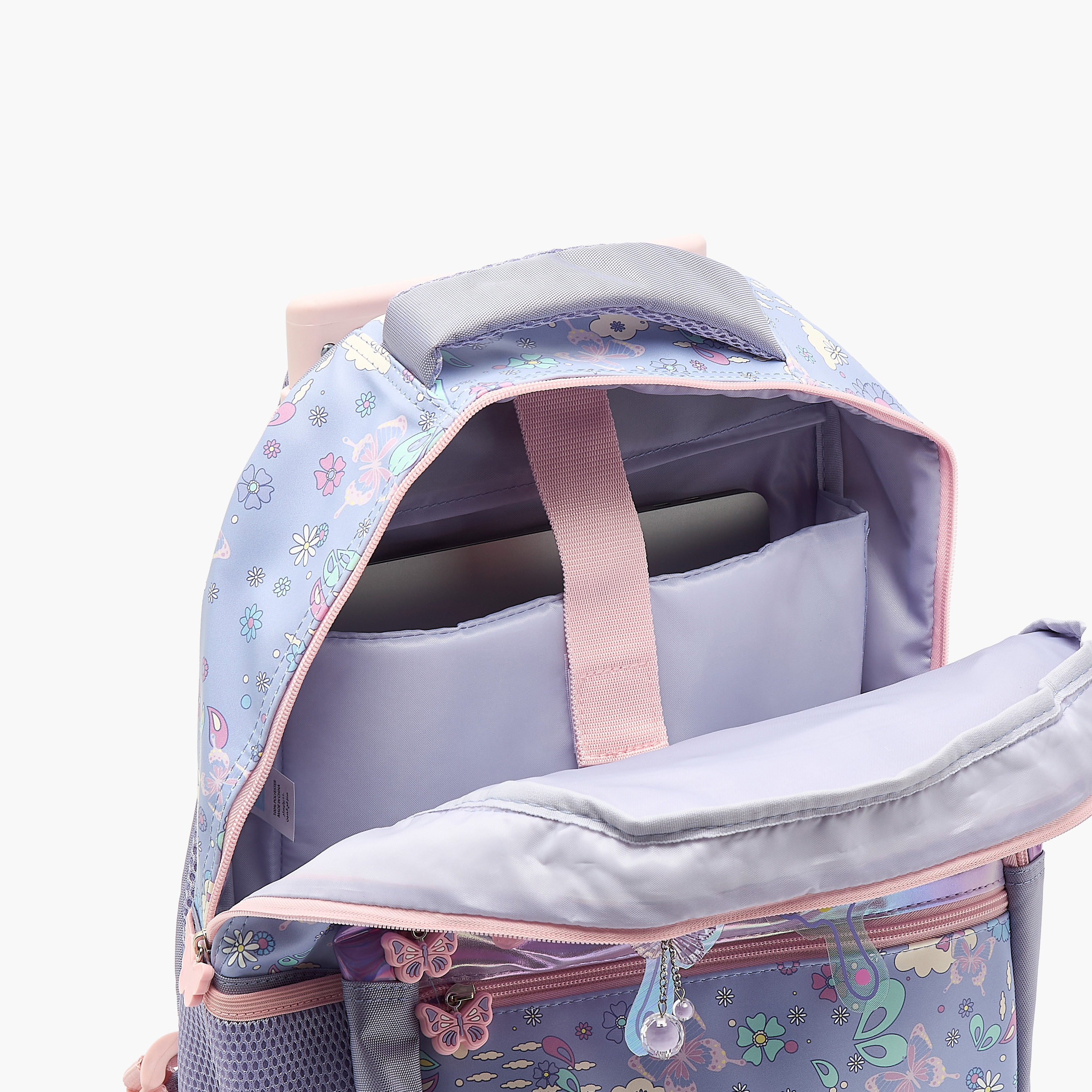 MARSHMALLOW Butterfly Print Backpack for 5-8 Years Girls with Padded Strap-school-bagsandbackpacks-trolleybags-image-11