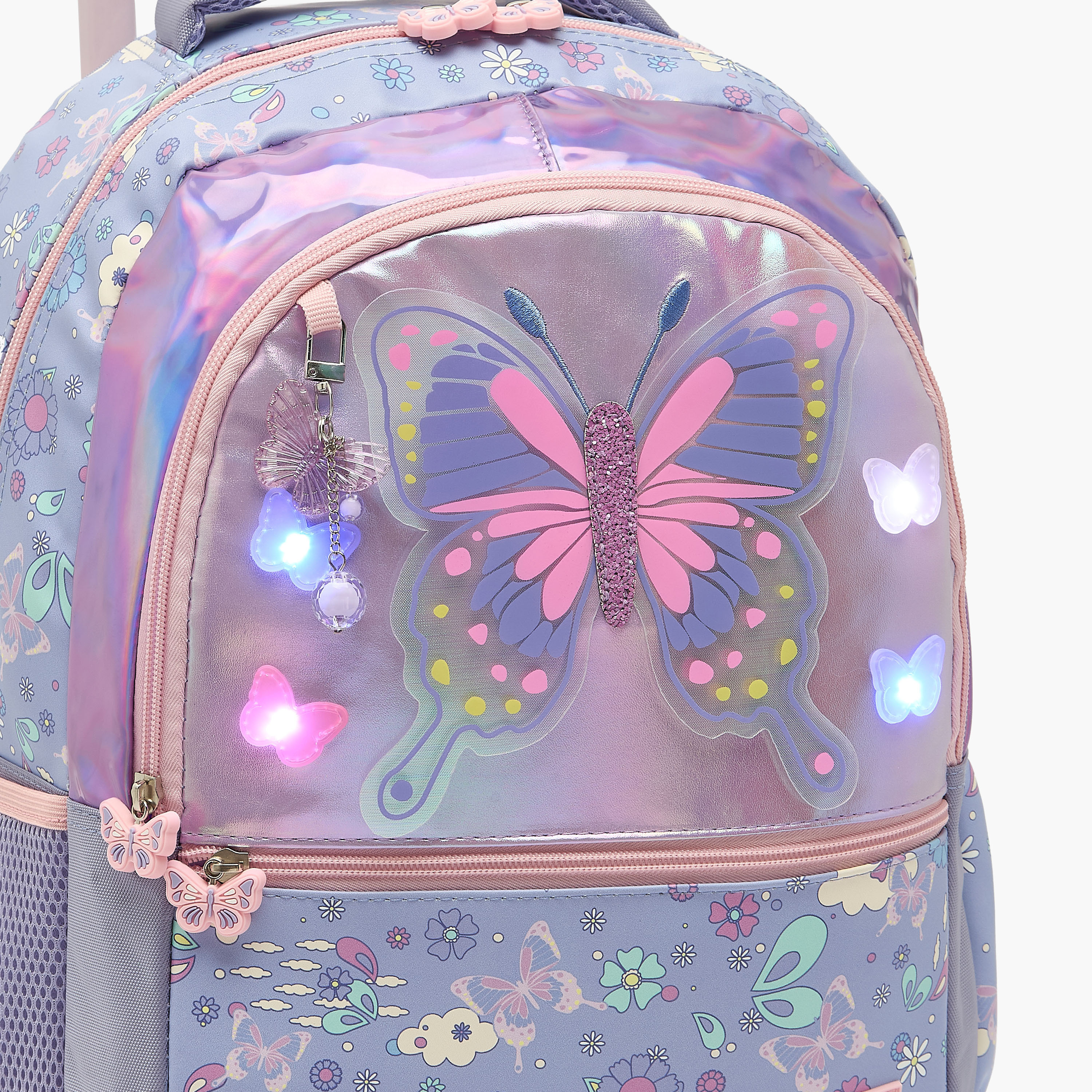 MARSHMALLOW Butterfly Print Backpack for 5-8 Years Girls with Padded Strap-school-bagsandbackpacks-trolleybags-image-14