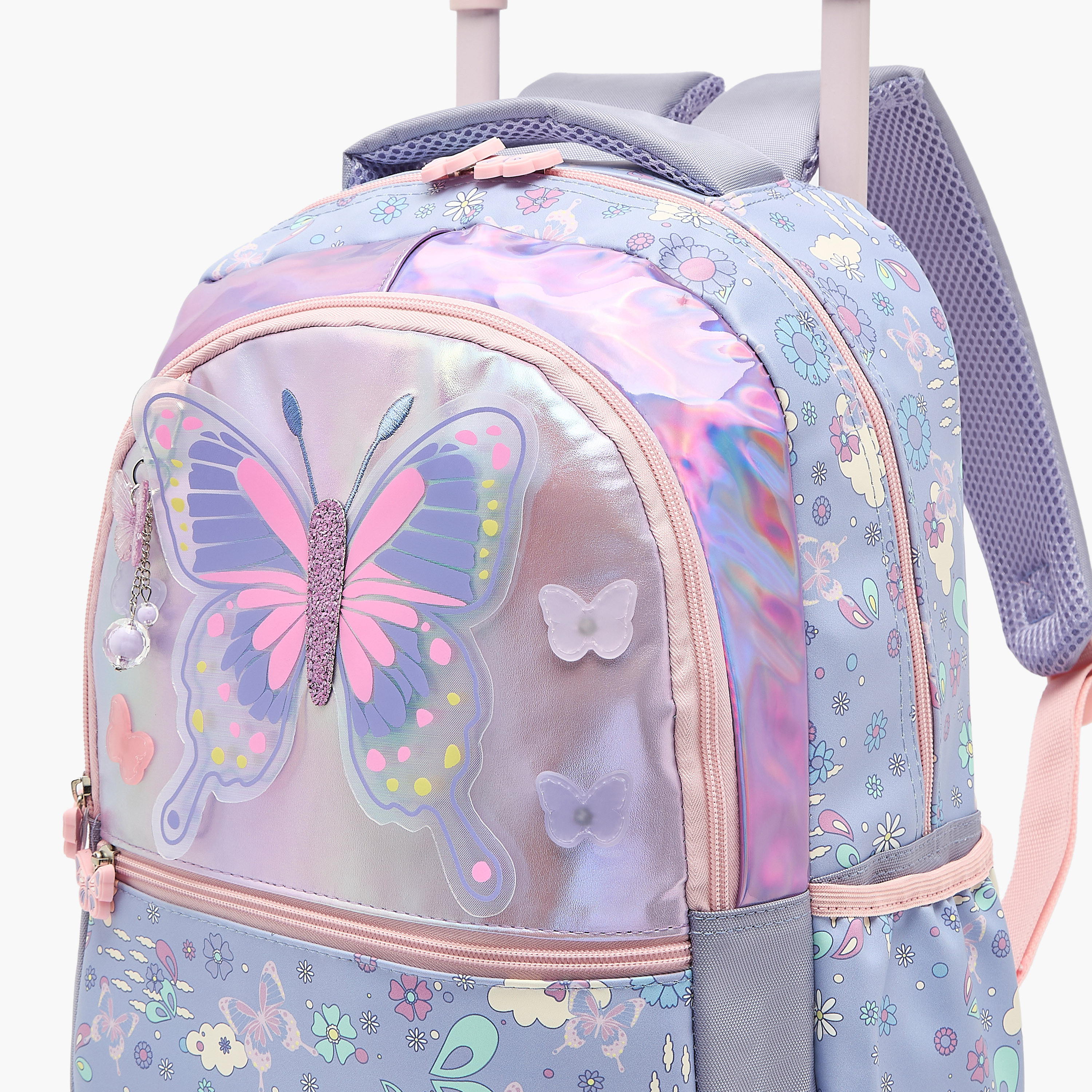 MARSHMALLOW Butterfly Print Backpack for 5-8 Years Girls with Padded Strap-school-bagsandbackpacks-trolleybags-image-3
