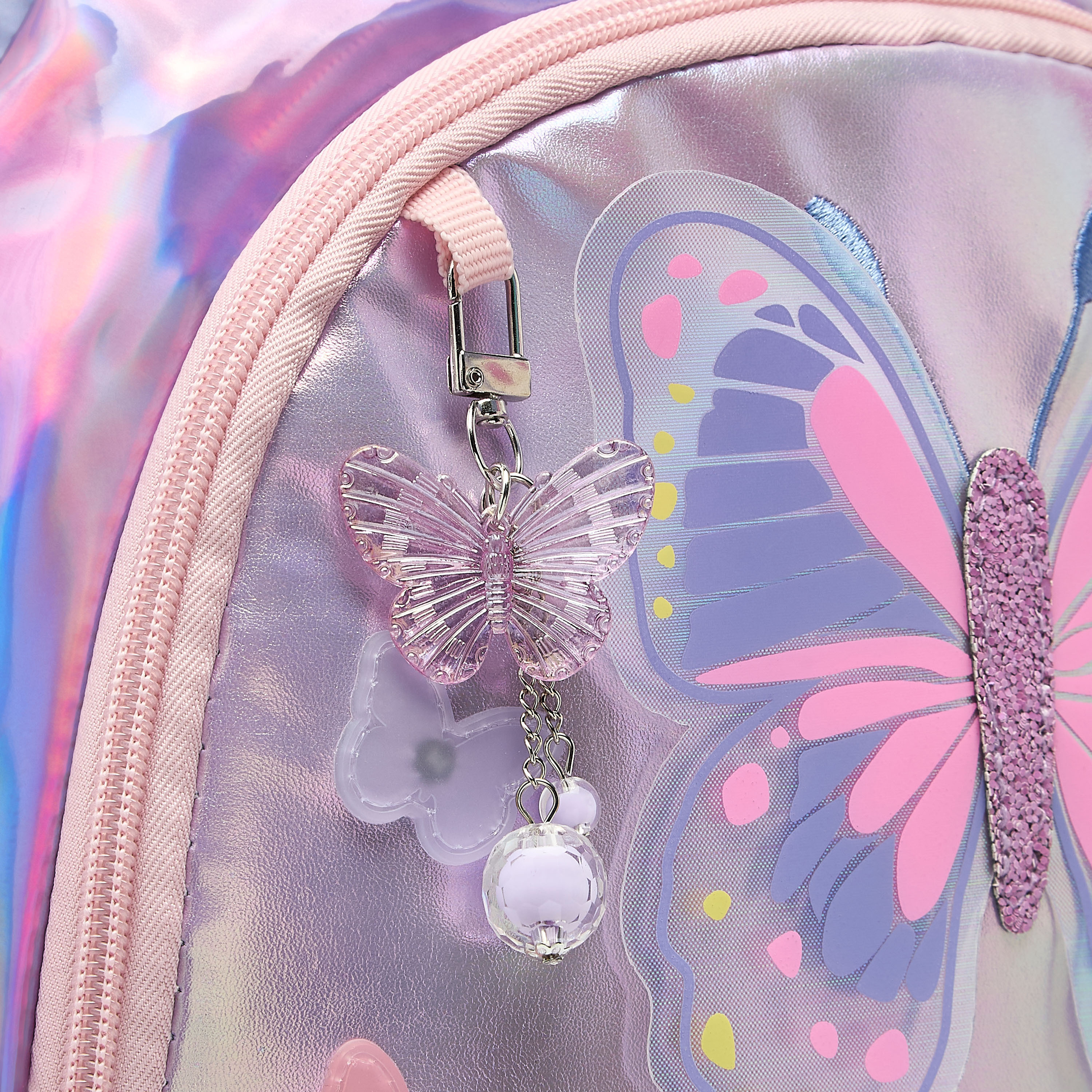MARSHMALLOW Butterfly Print Backpack for 5-8 Years Girls with Padded Strap-school-bagsandbackpacks-trolleybags-image-5