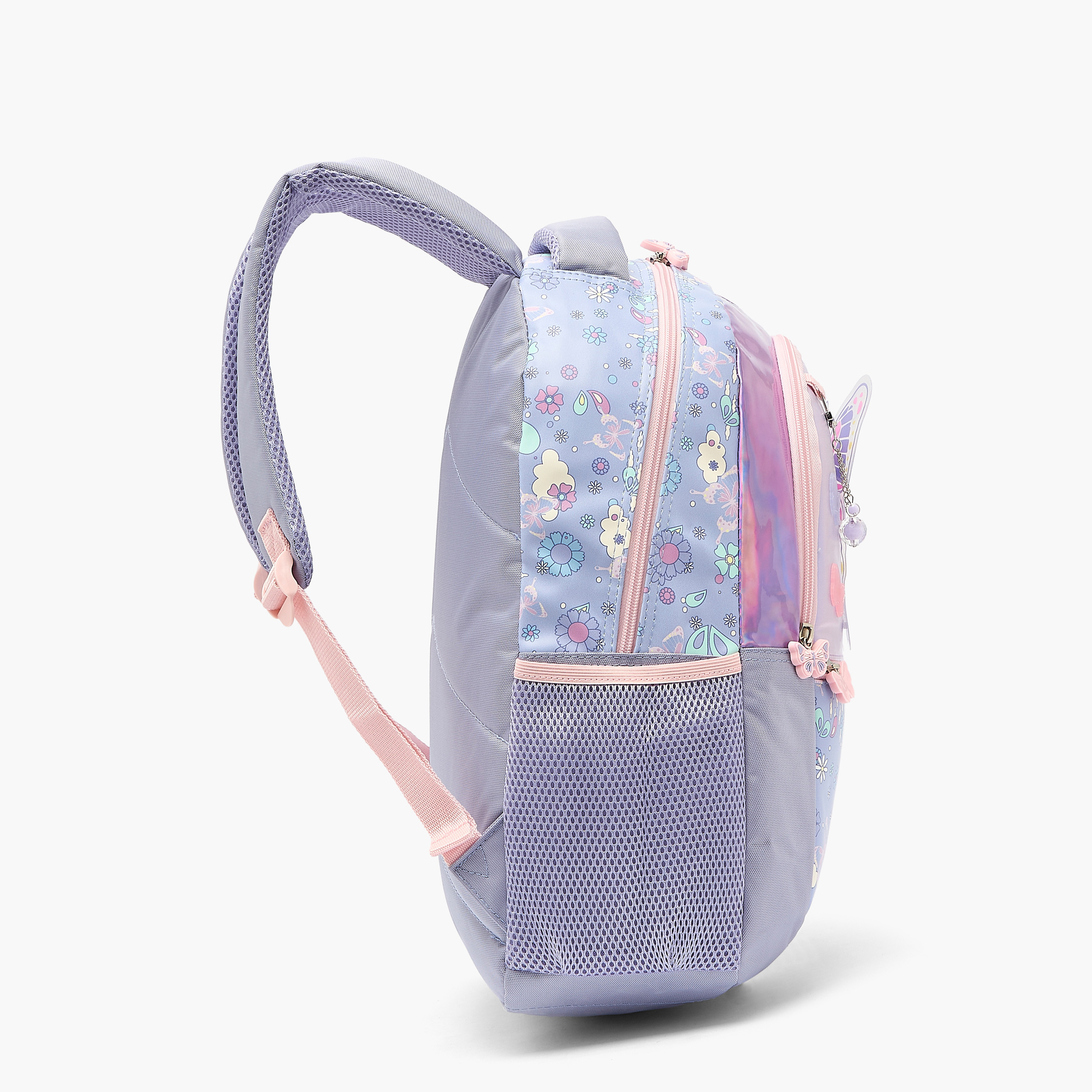 SAMI STUDIO Butterfly Print Backpack for Girls 8-13 Years with Padded Shoulder Strap - 17 inches-school-bagsandbackpacks-backpacks-image-8