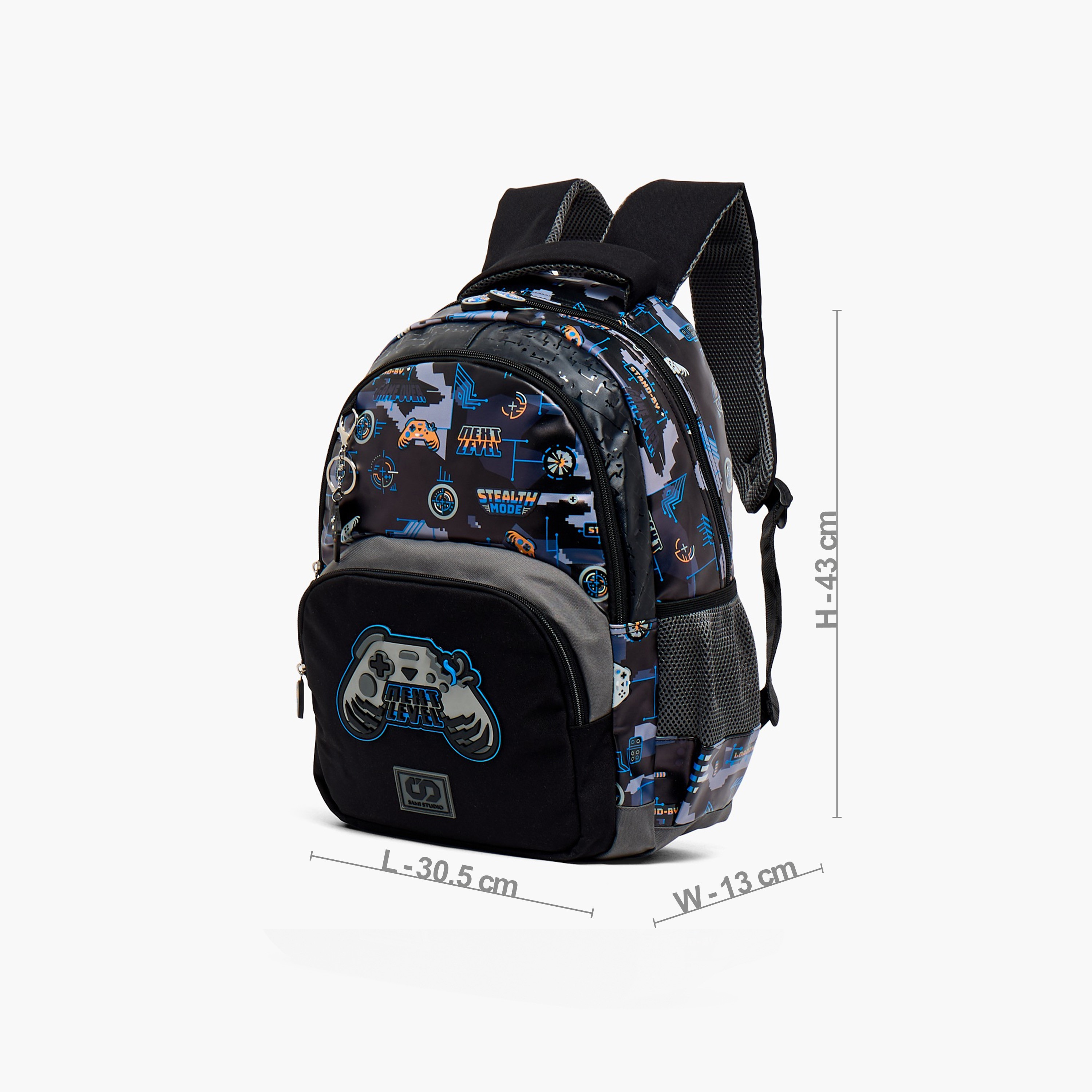 SAMI STUDIO Gamer Print Backpack for Boys 8-13 Years with Padded Straps - 17 inches-school-bagsandbackpacks-backpacks-image-7