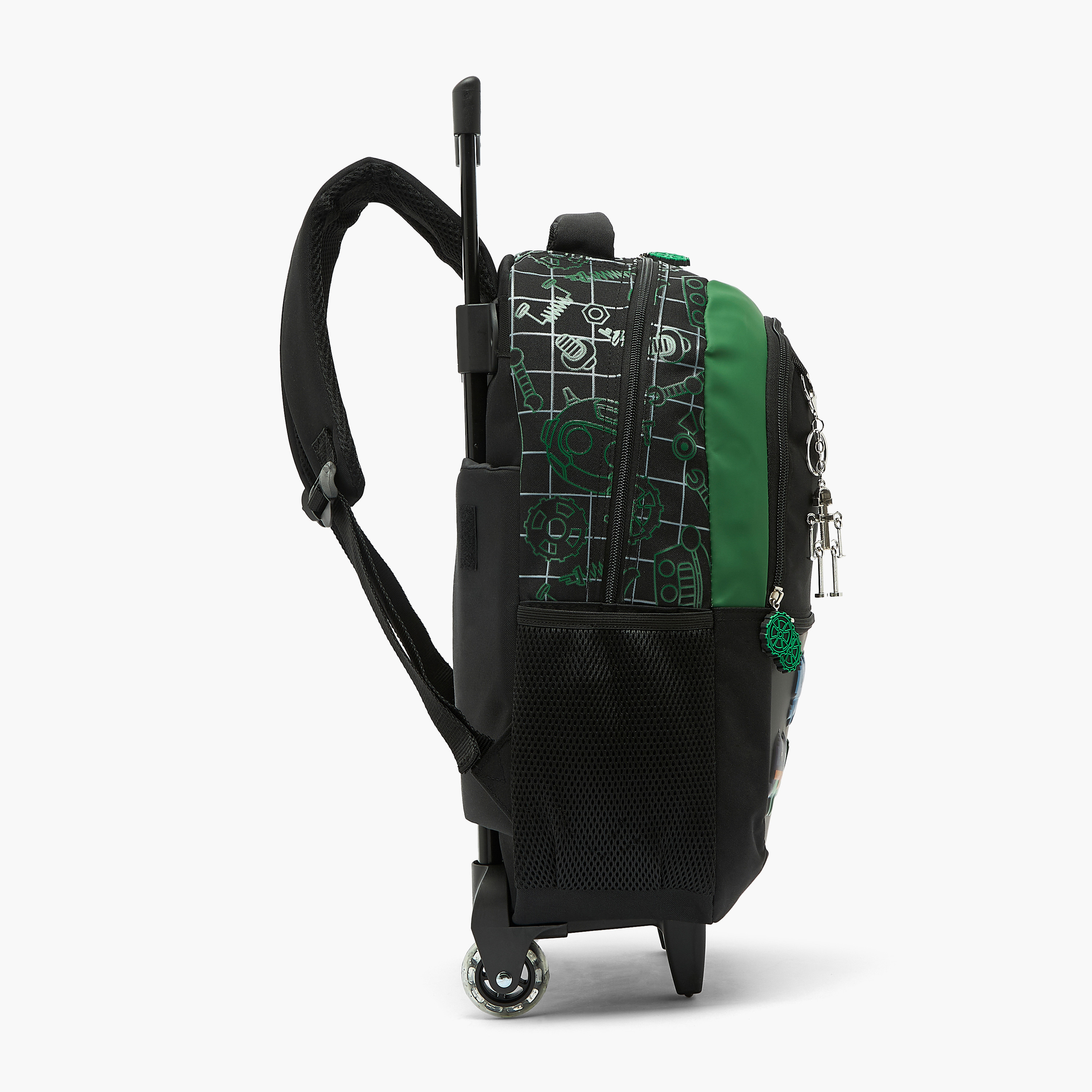 SAMI STUDIO Robot Print Backpack for 5-8 Years Boys with keychain-school-bagsandbackpacks-trolleybags-image-8