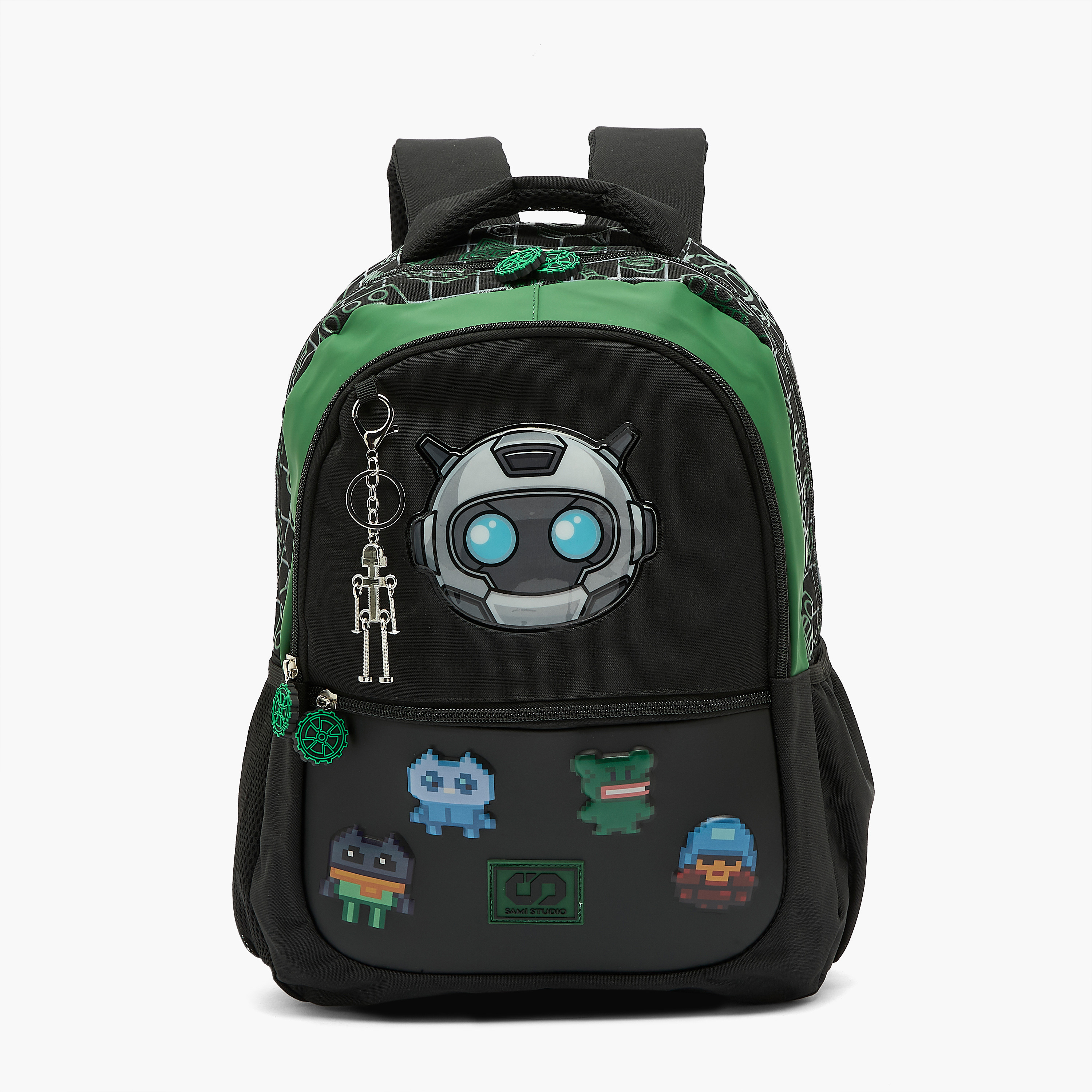 SAMI STUDIO Graphic Print Backpack for Boys 8-13 Years with Keyring Accent - 17 inches-school-bagsandbackpacks-backpacks-image-1