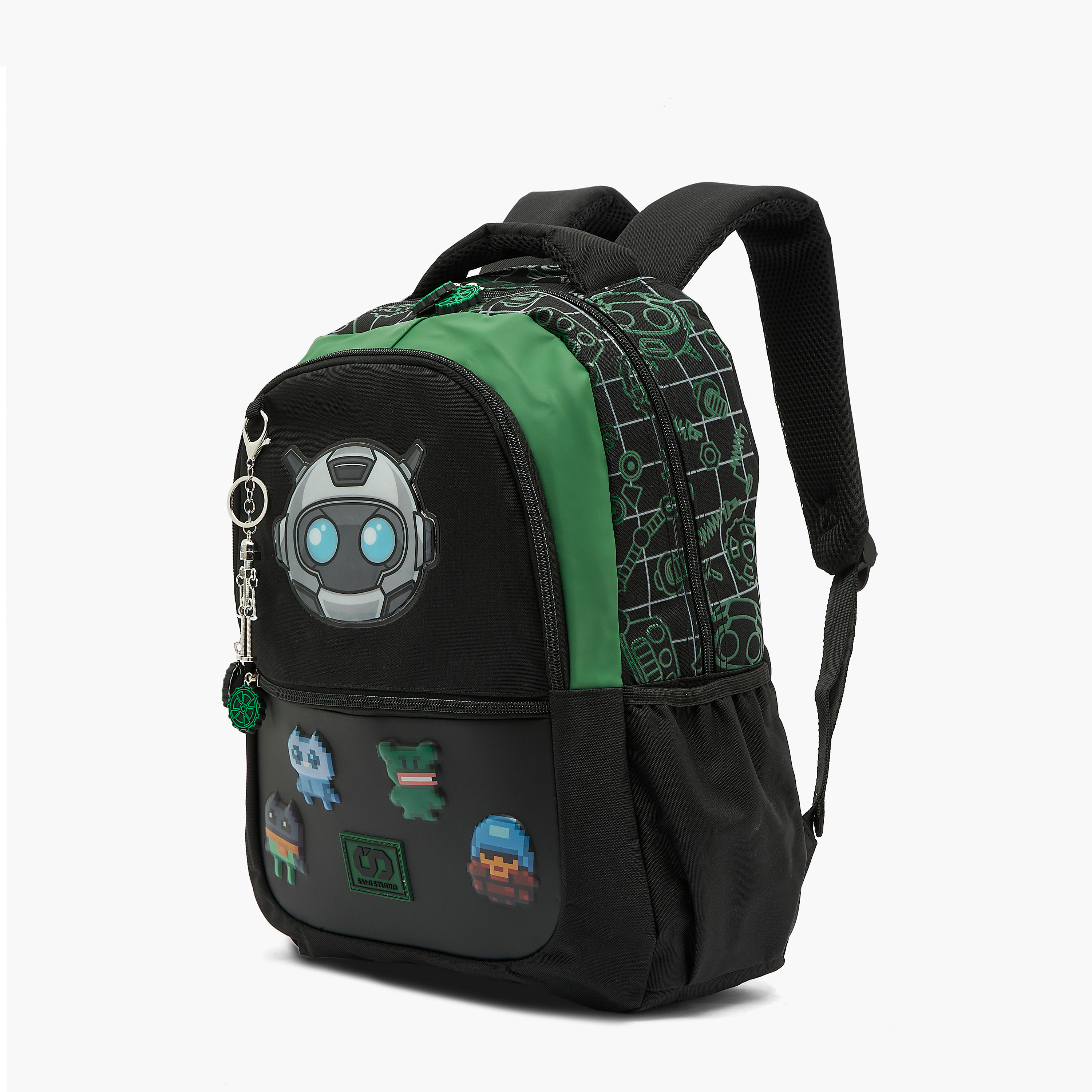 SAMI STUDIO Graphic Print Backpack for Boys 8-13 Years with Keyring Accent - 17 inches-school-bagsandbackpacks-backpacks-image-2