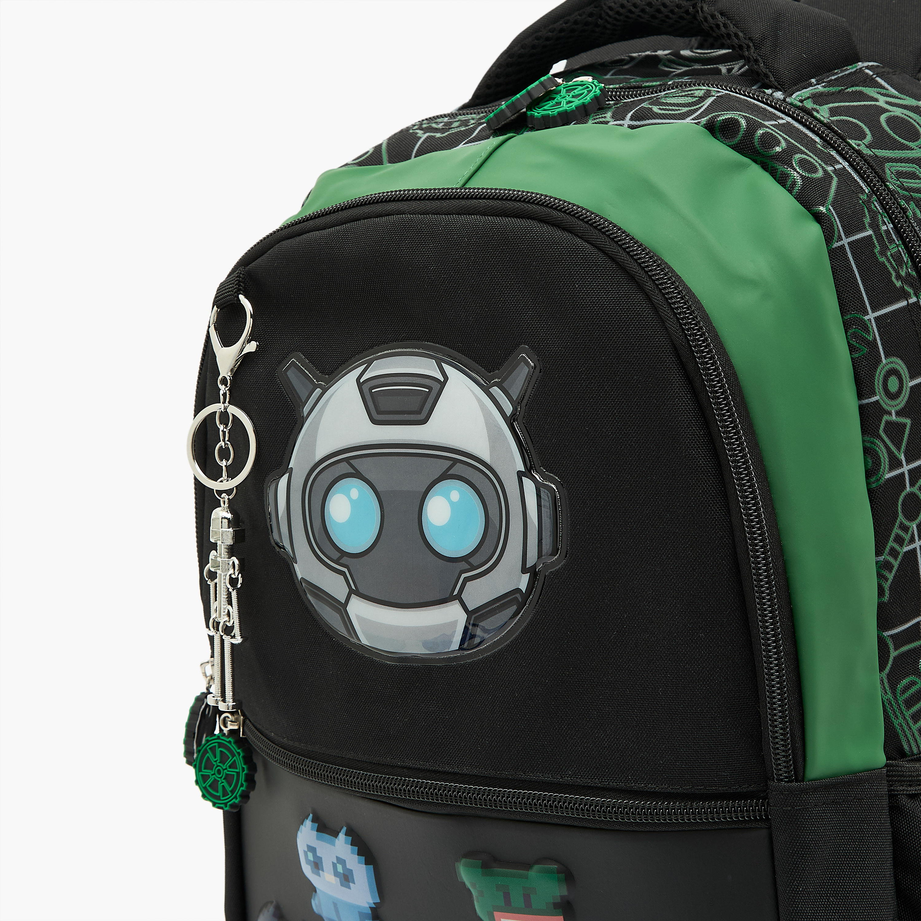 SAMI STUDIO Graphic Print Backpack for Boys 8-13 Years with Keyring Accent - 17 inches-school-bagsandbackpacks-backpacks-image-4