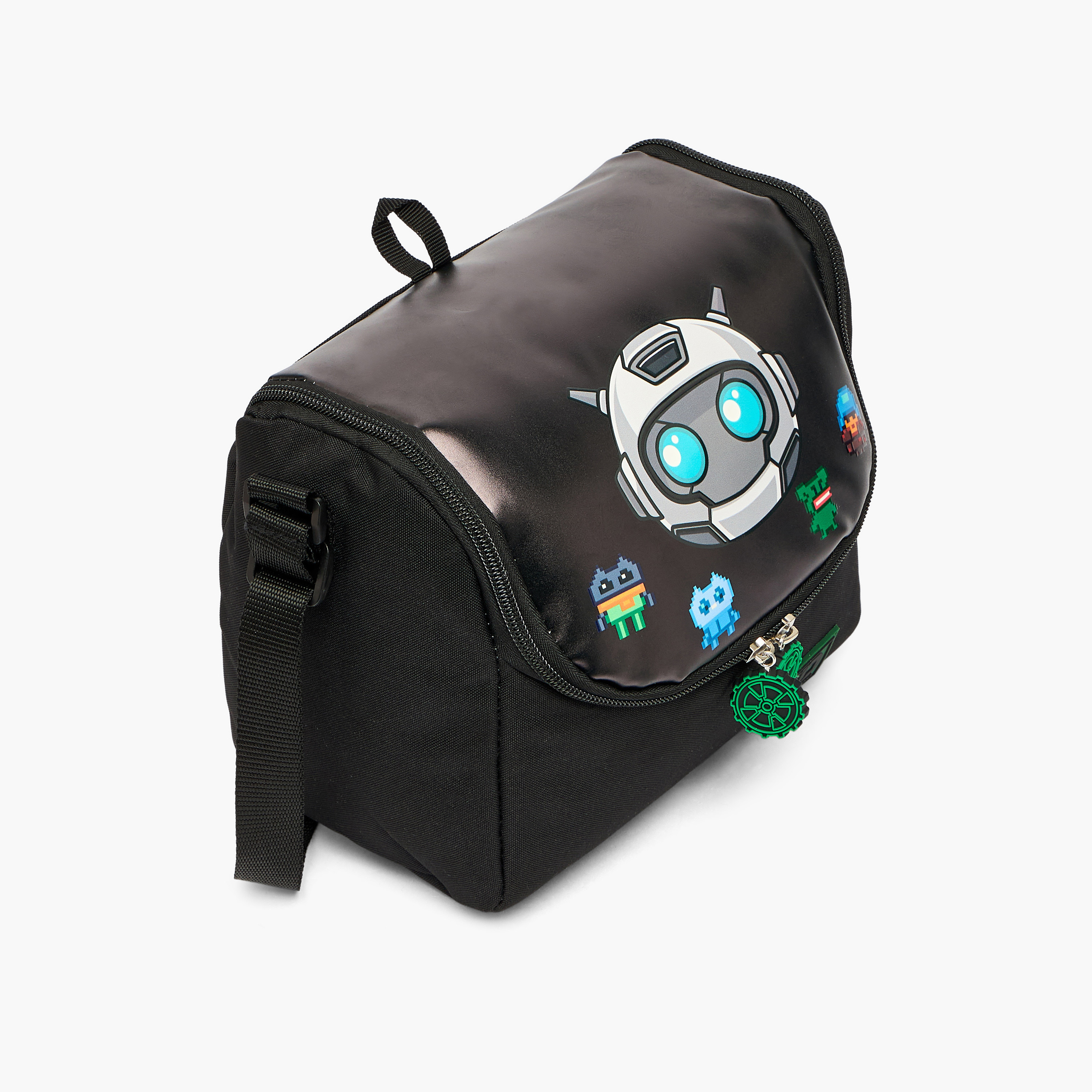 شنطة غداء بطبعات روبوت وحزام قابل للتعديل للأولاد من 5-8 سنوات من سامي ستوديو-school-lunchessentials-lunchbags-image-2