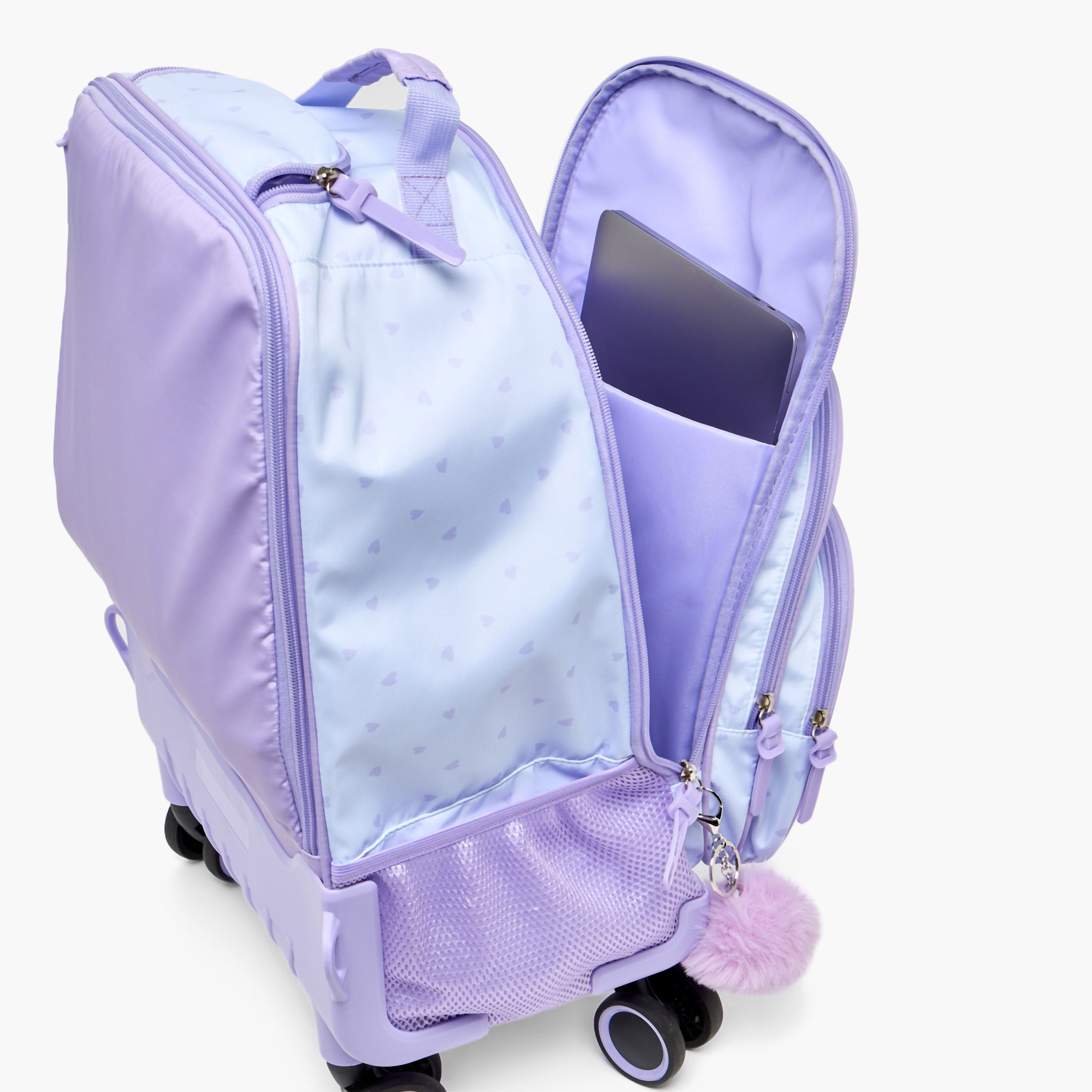 شنطة ترولي بمقبض قابل للسحب وطبعات للبنات 8 - 13 سنة من سامي ستوديو - 18 بوصة-school-bagsandbackpacks-trolleybags-image-6