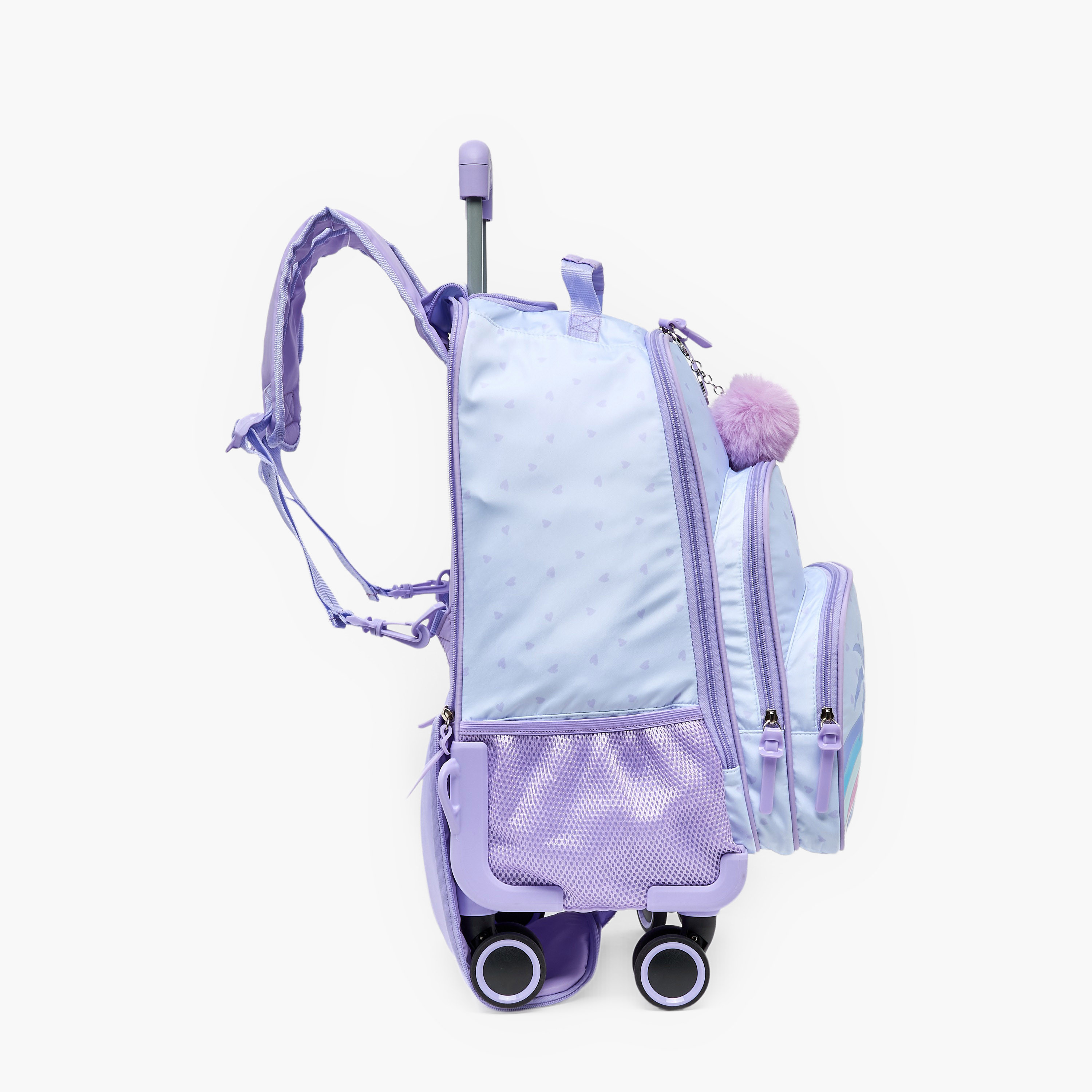 شنطة ترولي بمقبض قابل للسحب وطبعات للبنات 8 - 13 سنة من سامي ستوديو - 18 بوصة-school-bagsandbackpacks-trolleybags-image-8