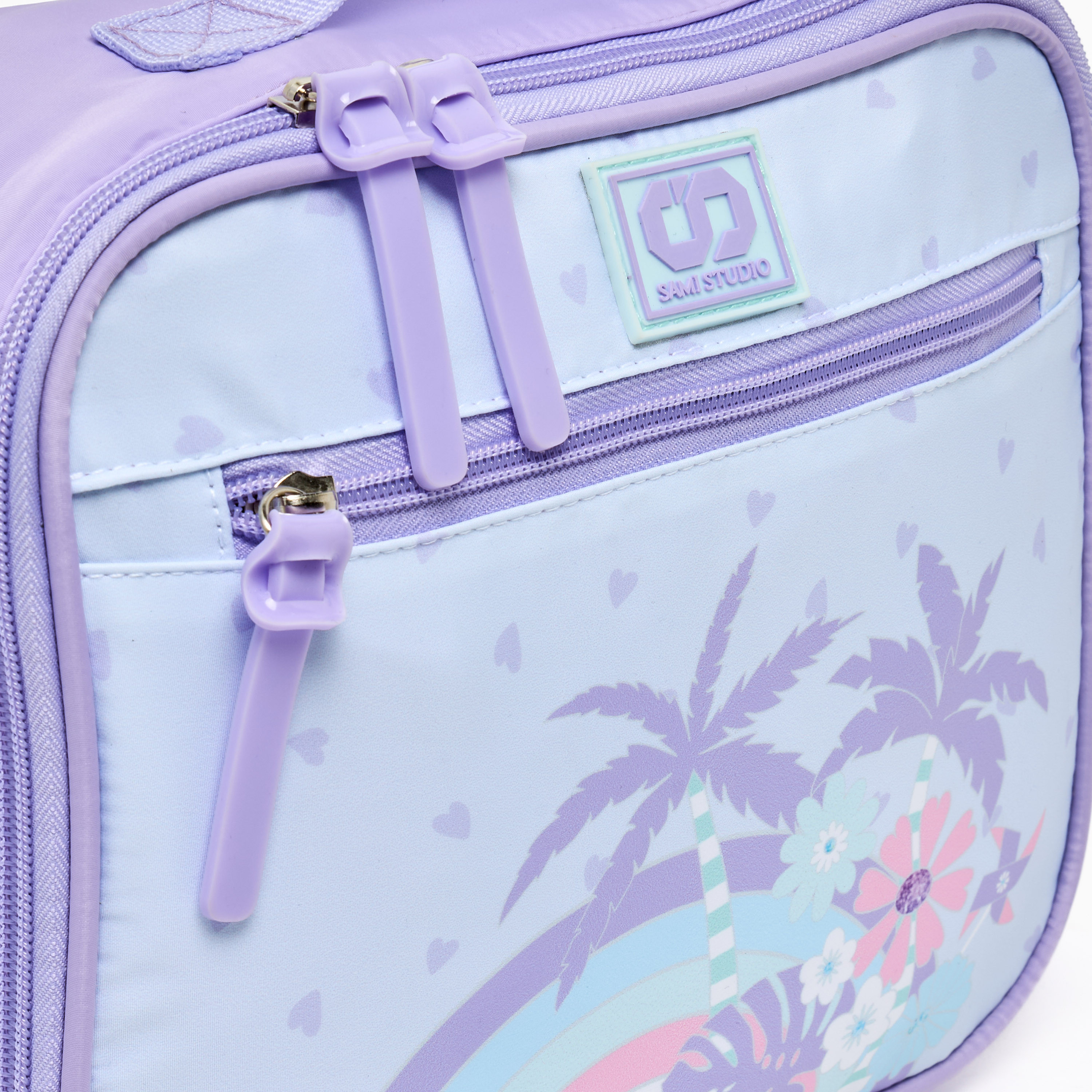 SAMI STUDIO Tropical Print Lunch Bag for Girls 8-13 Years with Detachable Strap-school-lunchessentials-lunchbags-image-4