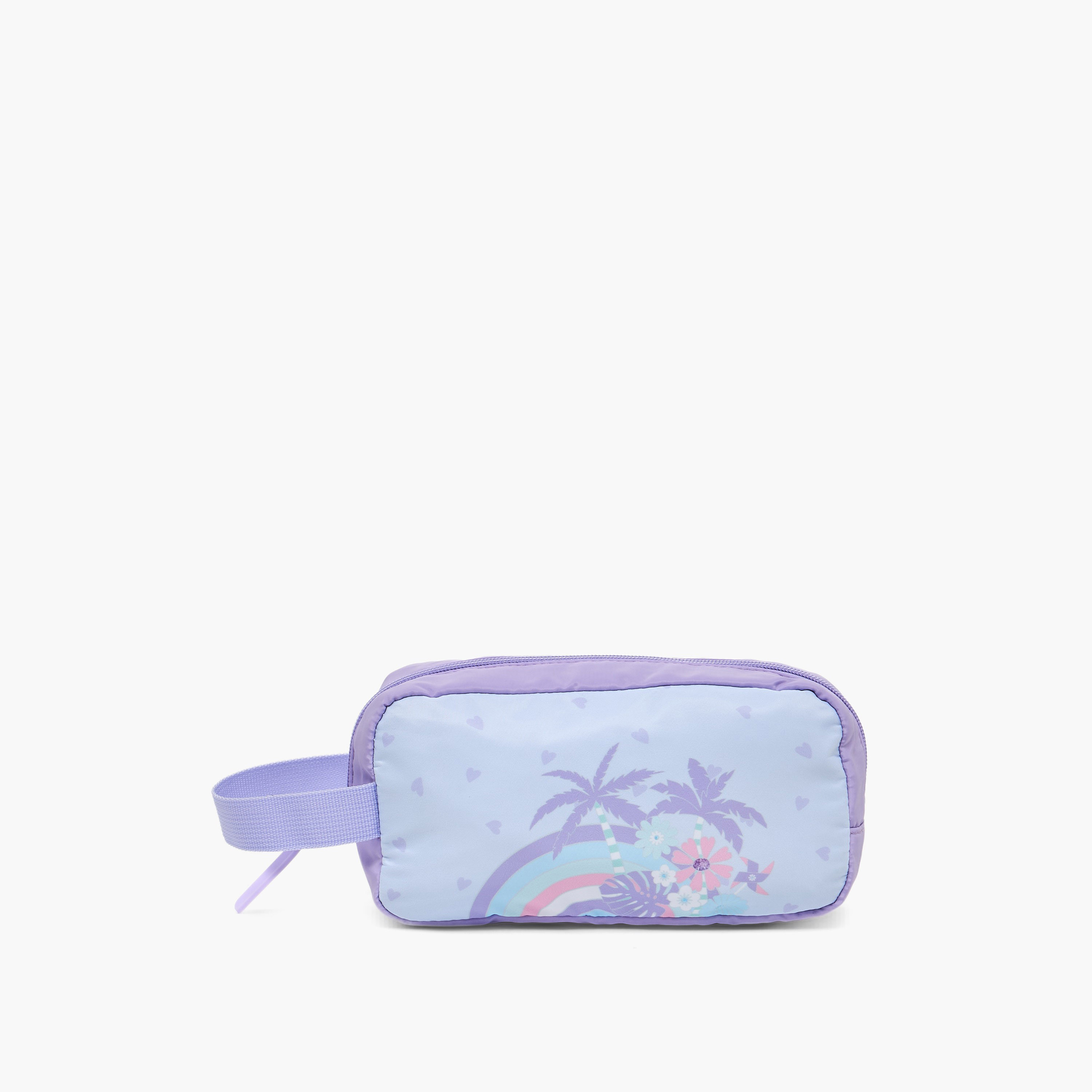 SAMI STUDIO Tropical Print Pencil Pouch with Zip Closure-school-stationery-pencilcases-image-1