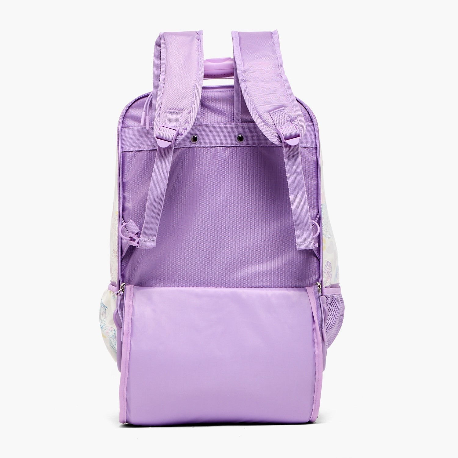شنطة ترولي للبنات من 8-13 سنة بأحزمة مبطنة وطبعات فراشات من سامي ستوديو - 18 بوصة-school-bagsandbackpacks-trolleybags-image-13