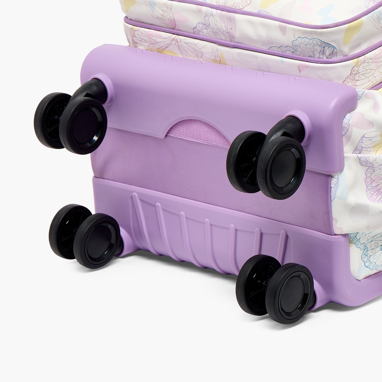 شنطة ترولي للبنات من 8-13 سنة بأحزمة مبطنة وطبعات فراشات من سامي ستوديو - 18 بوصة-school-bagsandbackpacks-trolleybags-image-16