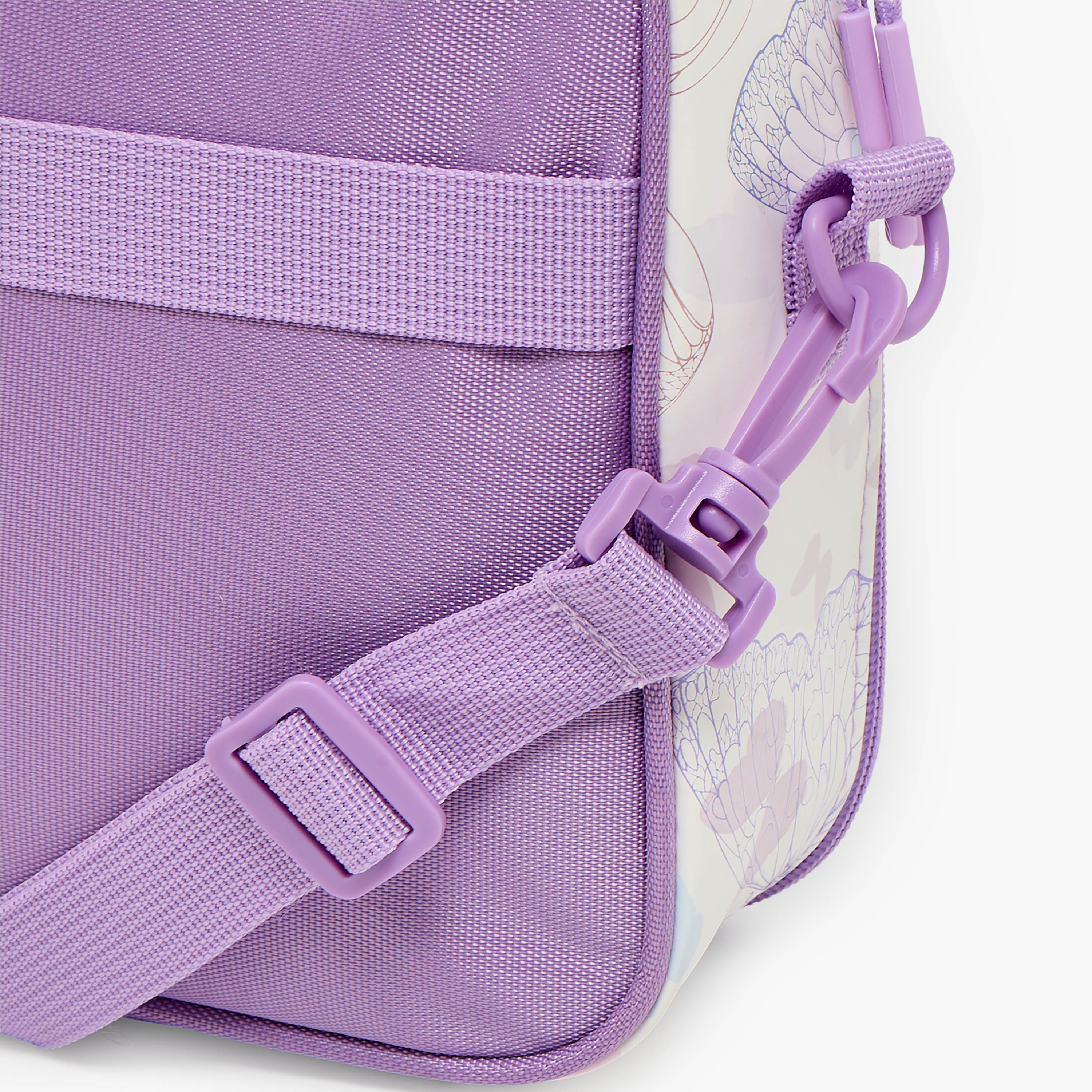 شنطة غداء بطبعات فراشة وحزام قابل للتعديل للبنات من 8 - 13 سنة من سامي ستوديو-school-lunchessentials-lunchbags-image-7