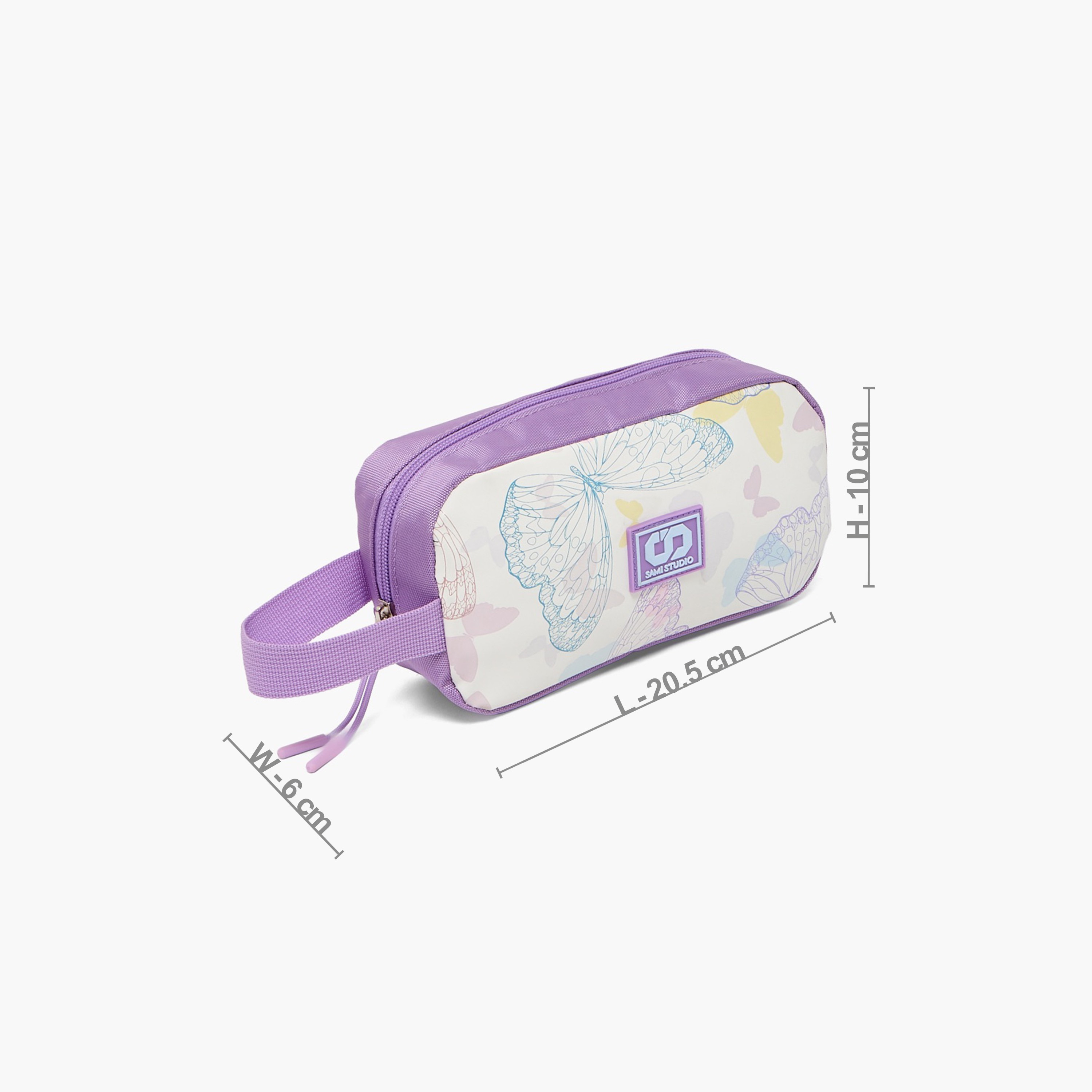 SAMI STUDIO Butterfly Print Pencil Pouch with Zip Closure-school-stationery-pencilcases-image-4