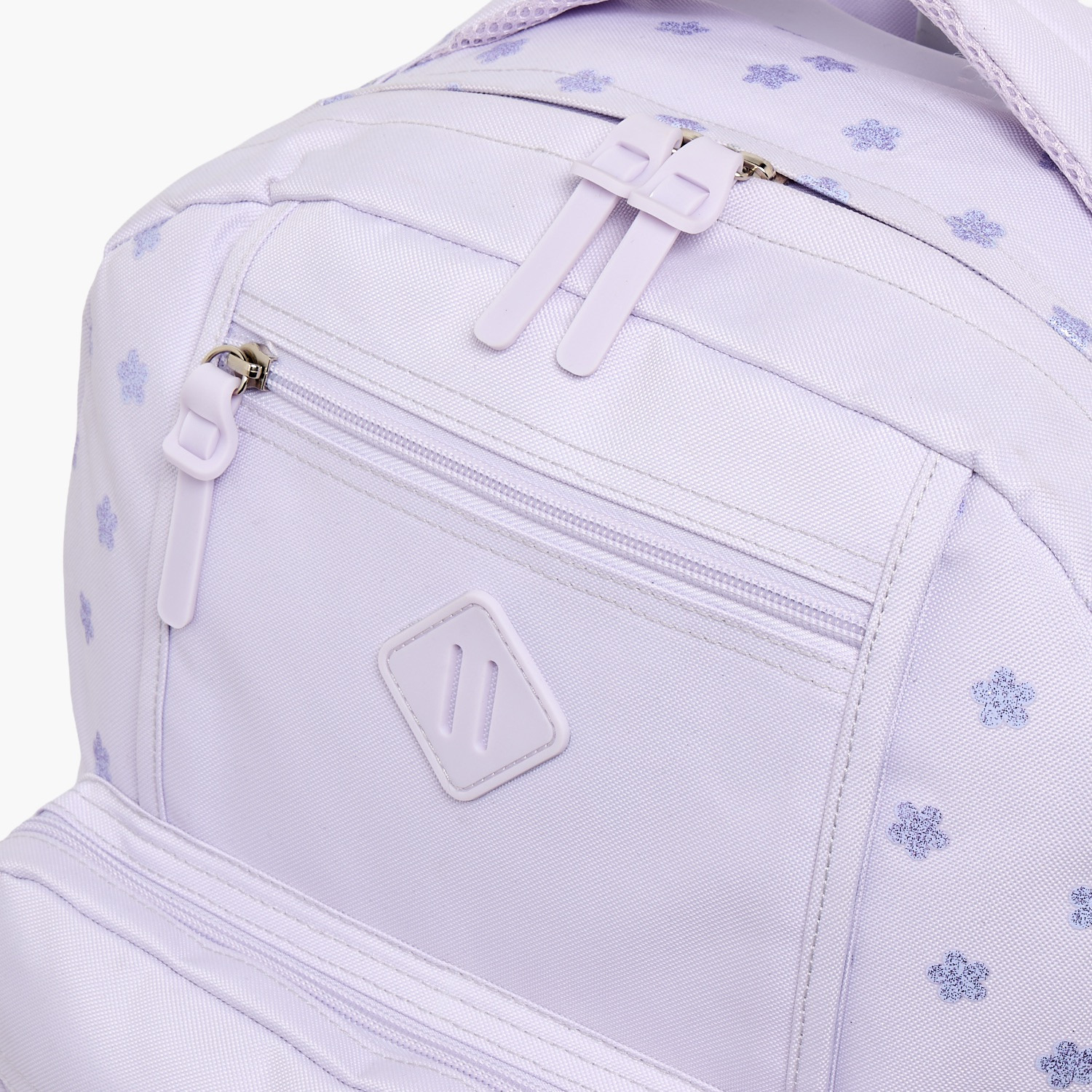 شنطة ترولي بسحاب إغلاق للبنات 8 -13 سنة وبطبعات زهرية من سامي ستوديو - 17 بوصة-school-bagsandbackpacks-trolleybags-image-5