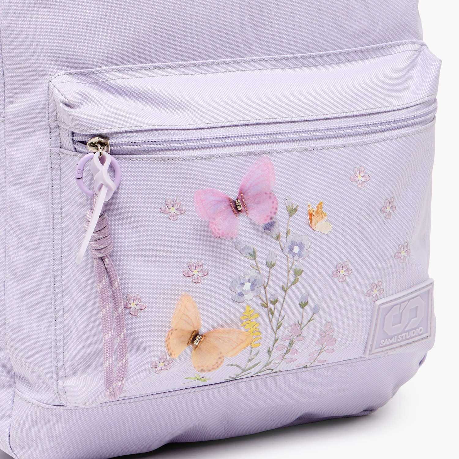 SAMI STUDIO Floral Print Backpack for Girls 8-13 Years with Zip Closure - 17 inches-school-bagsandbackpacks-backpacks-image-4