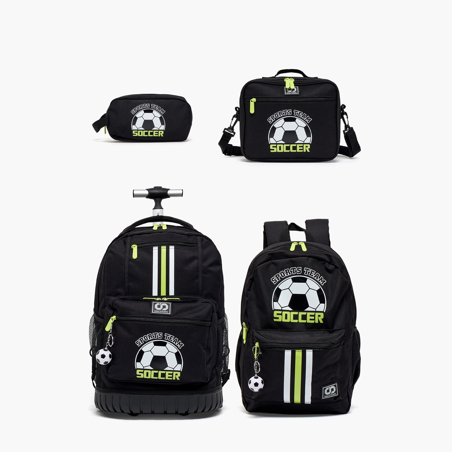 SAMI STUDIO Football Print Trolley Bag for Boys 8-13 Years with Zip Closure - 17 inches-school-bagsandbackpacks-trolleybags-image-13