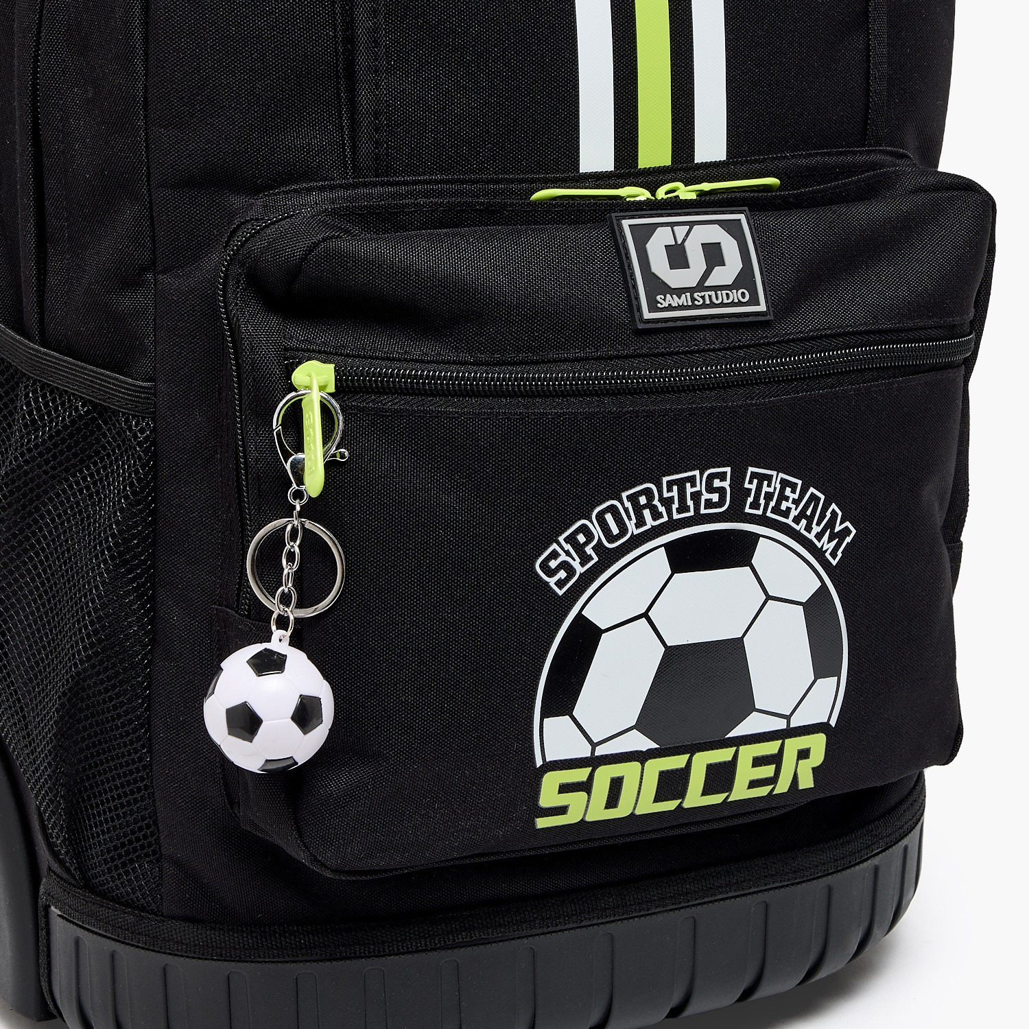 SAMI STUDIO Football Print Trolley Bag for Boys 8-13 Years with Zip Closure - 17 inches-school-bagsandbackpacks-trolleybags-image-4