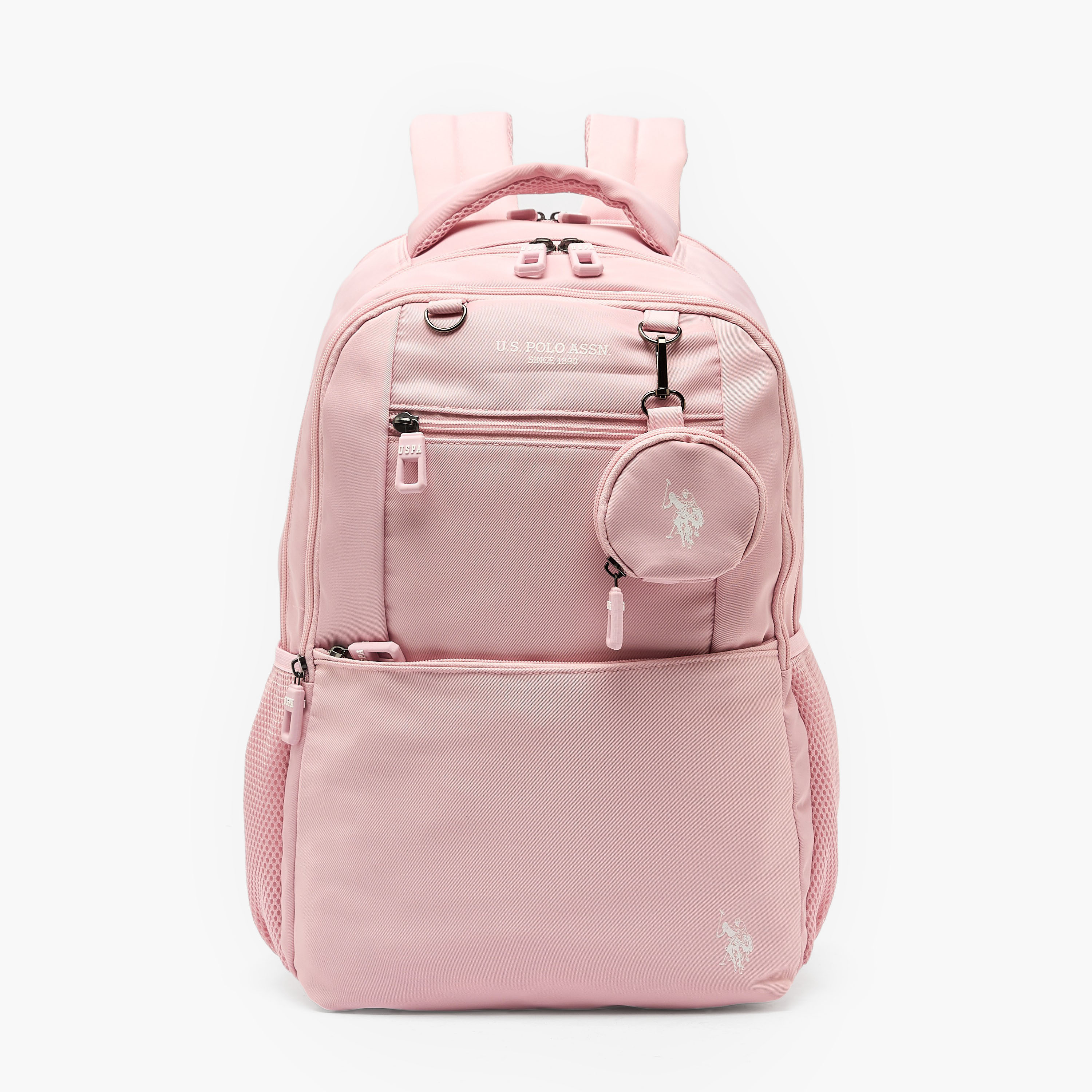 شنطة ظهر للبنات 8-13 سنة بطبعات مع مقلمة من يو إس بولو - 18 بوصة-school-bagsandbackpacks-backpacks-image-1