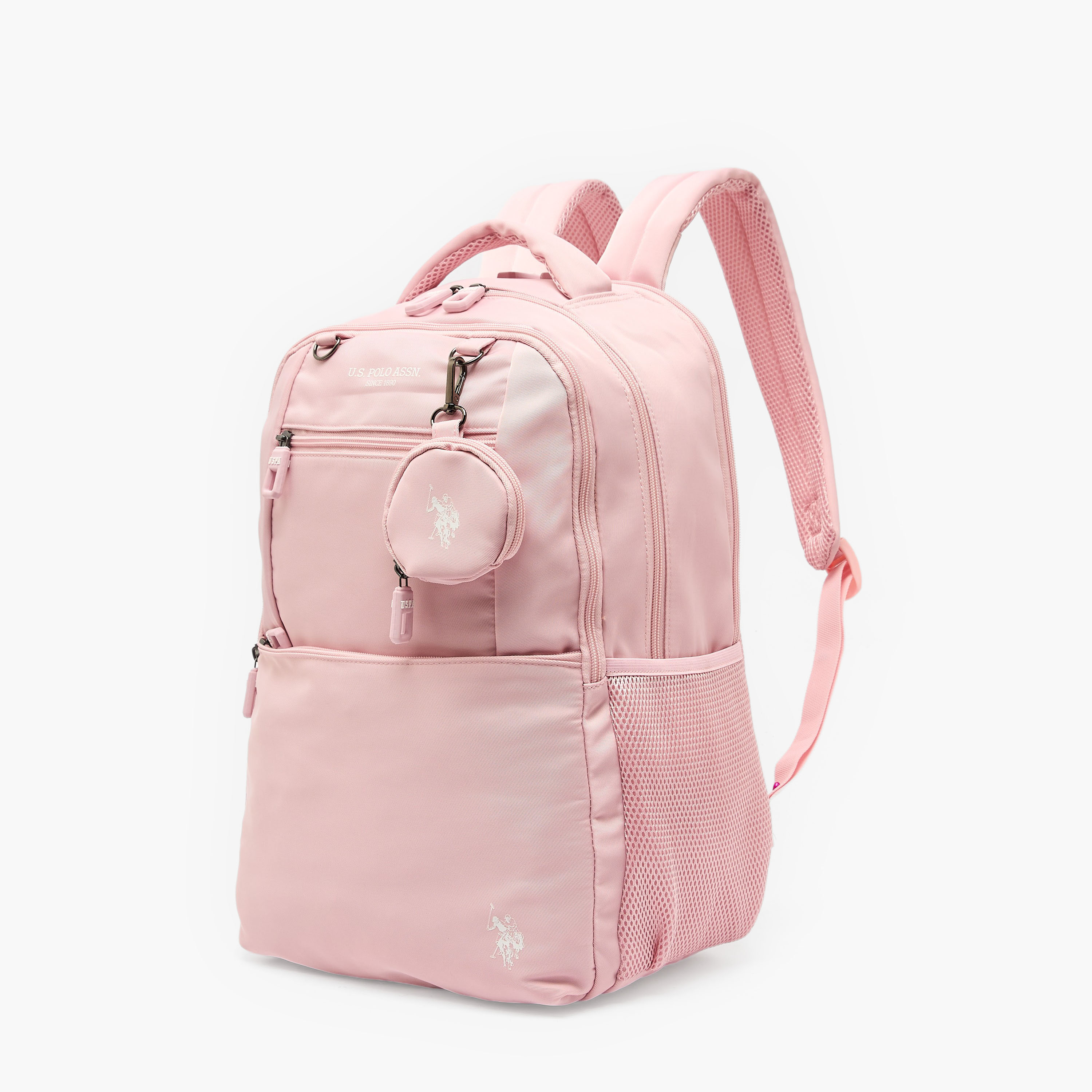 شنطة ظهر للبنات 8-13 سنة بطبعات مع مقلمة من يو إس بولو - 18 بوصة-school-bagsandbackpacks-backpacks-image-2