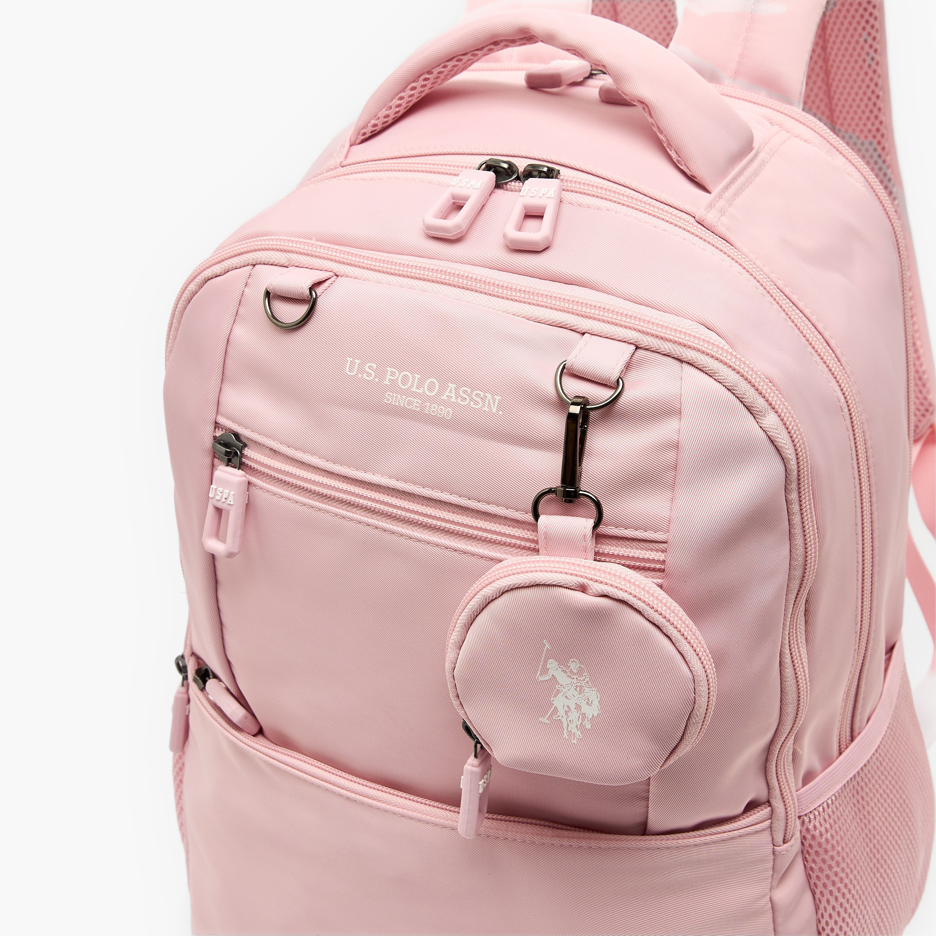 شنطة ظهر للبنات 8-13 سنة بطبعات مع مقلمة من يو إس بولو - 18 بوصة-school-bagsandbackpacks-backpacks-image-4