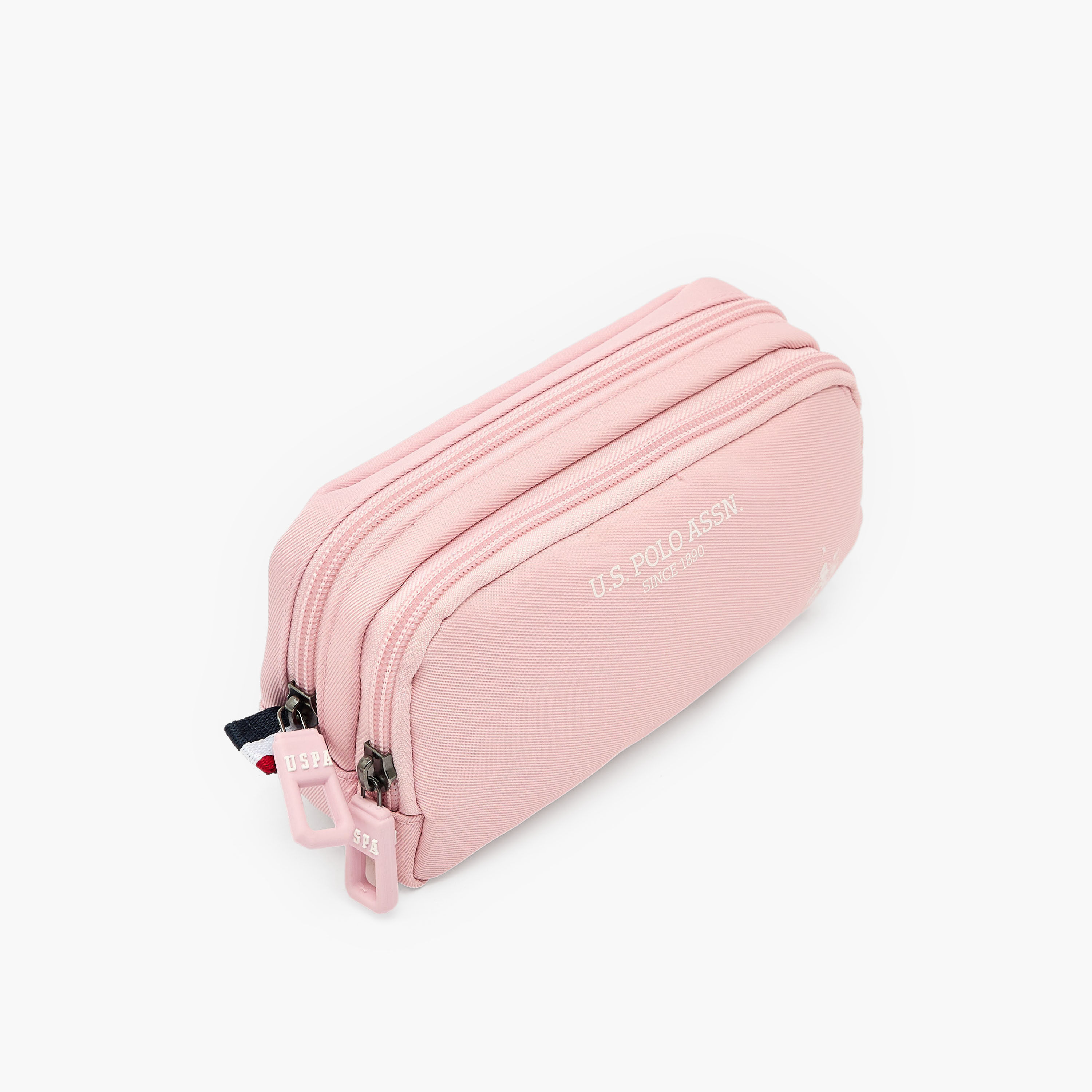 مقلمة بقسمين وطبعات شعار من يو إس بولو أسن-school-stationery-pencilcases-image-1