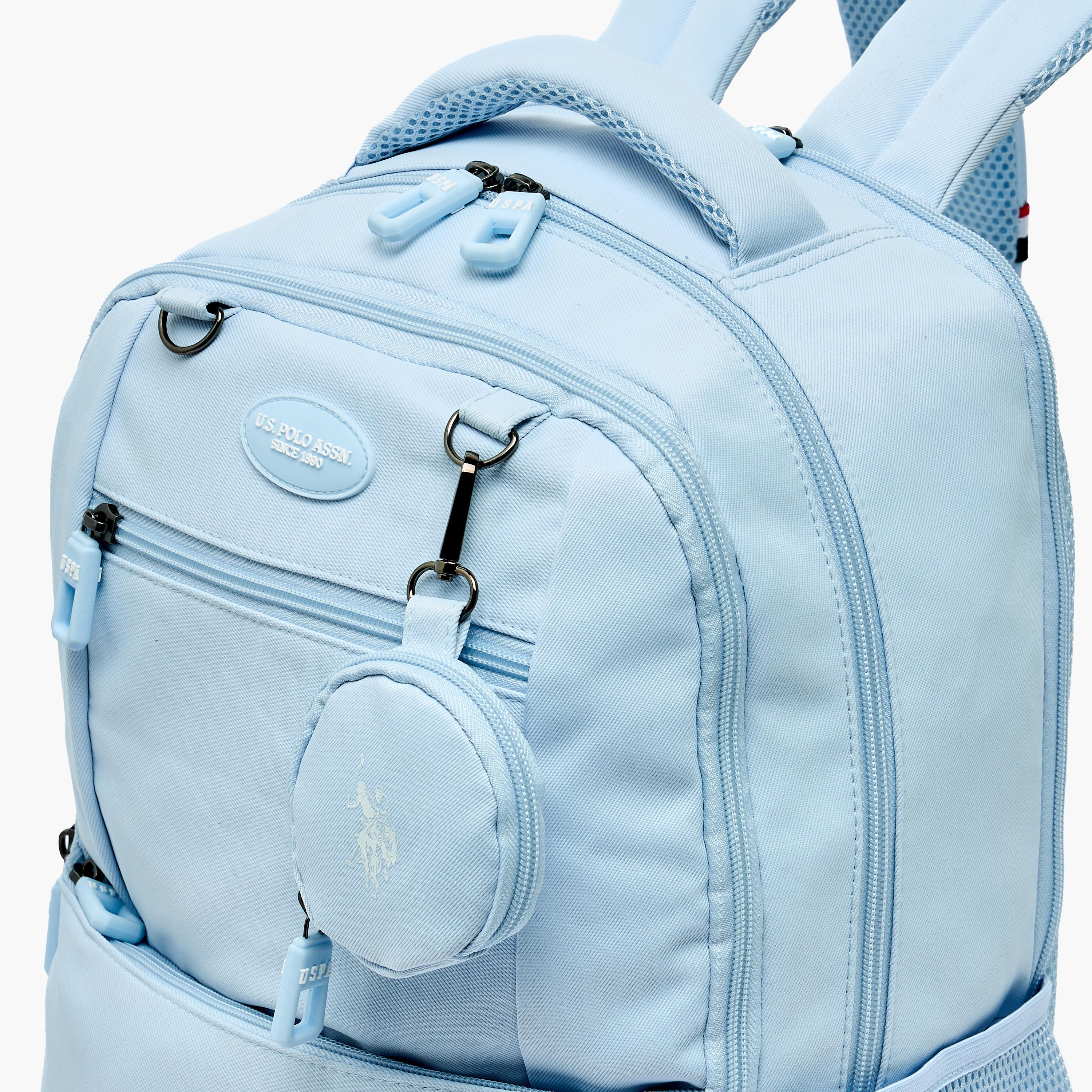 شنطة ظهر سادة بأحزمة كتف مبطنة للبنات من سن 8 -13 سنة من يو إس بولو أسن - 18 بوصة-school-bagsandbackpacks-backpacks-image-3