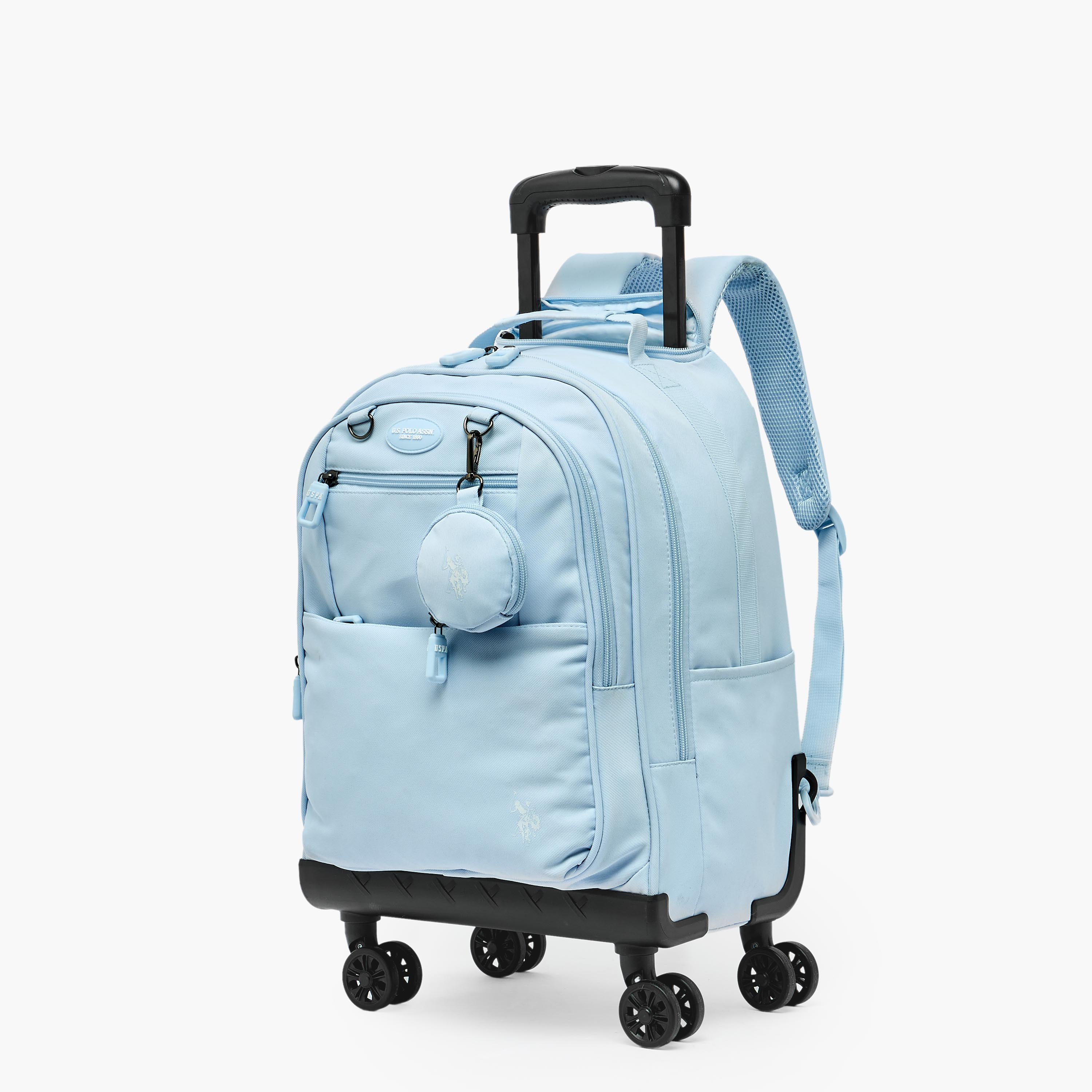 شنطة ترولي سادة للبنات من 8-13 سنة مع مقبض قابل للسحب من يو اس بولو أسن - 19 بوصة-school-bagsandbackpacks-trolleybags-image-8