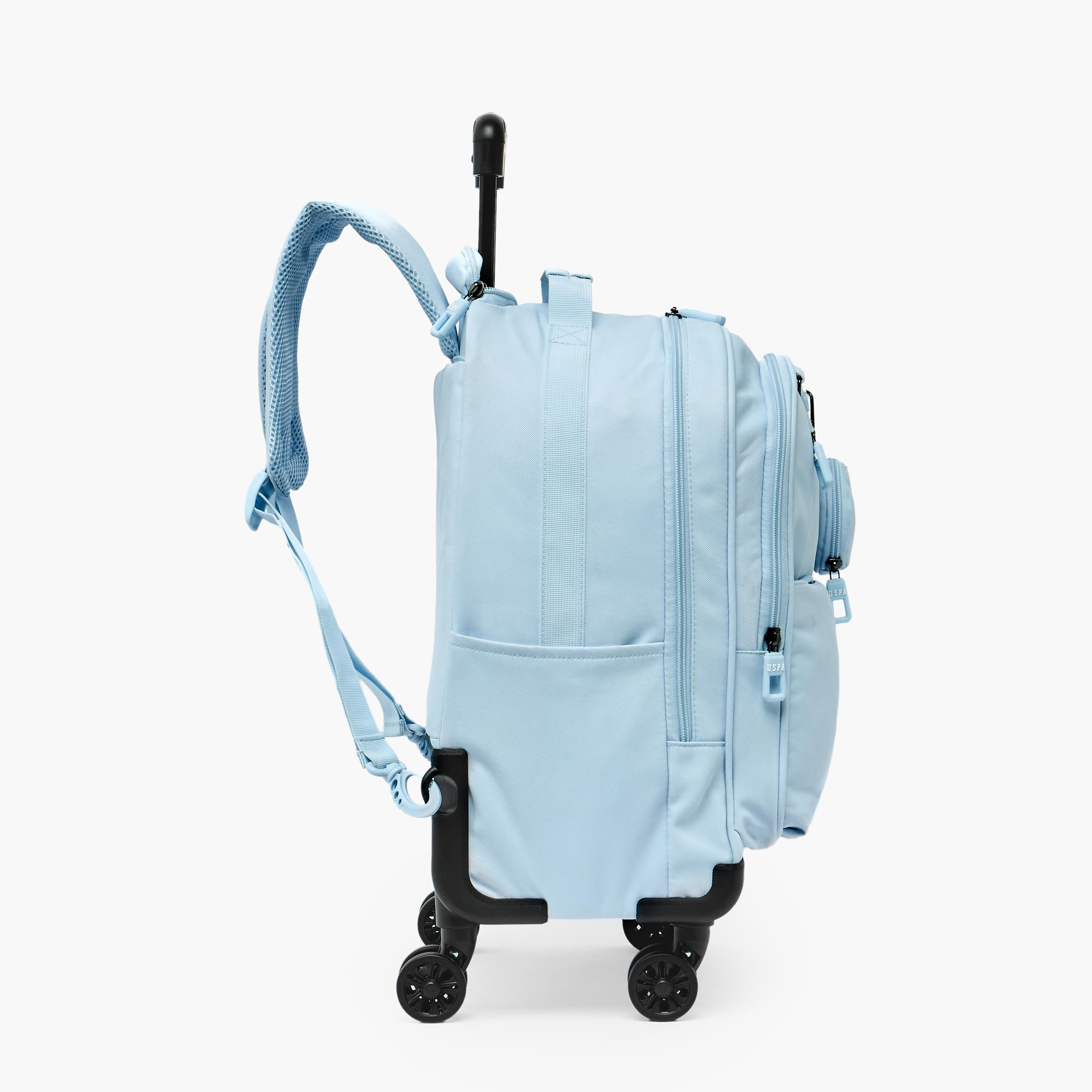 شنطة ترولي سادة للبنات من 8-13 سنة مع مقبض قابل للسحب من يو اس بولو أسن - 19 بوصة-school-bagsandbackpacks-trolleybags-image-9