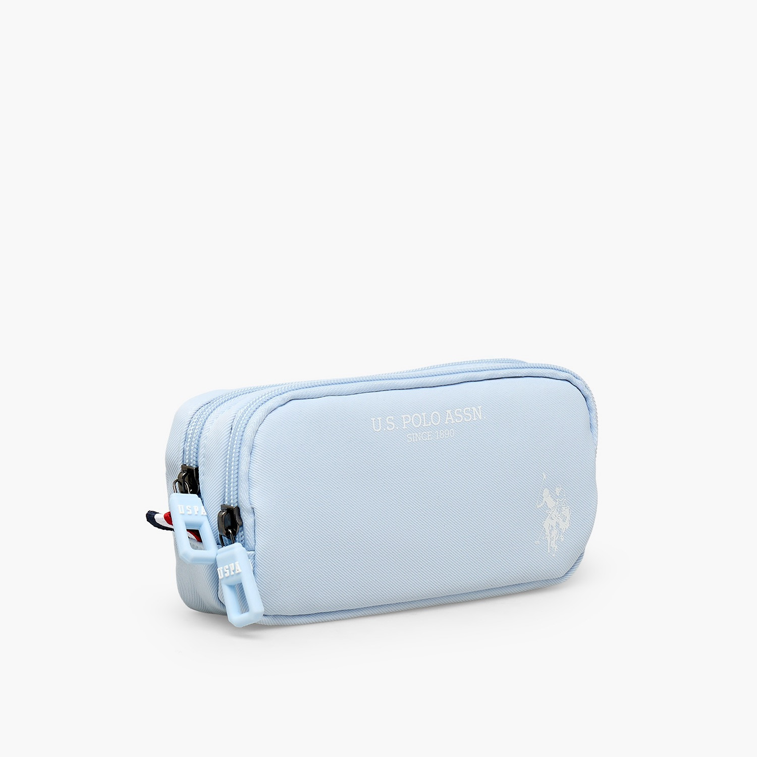مقلمة بقسمين وطبعات شعار من يو إس بولو أسن-school-stationery-pencilcases-image-2