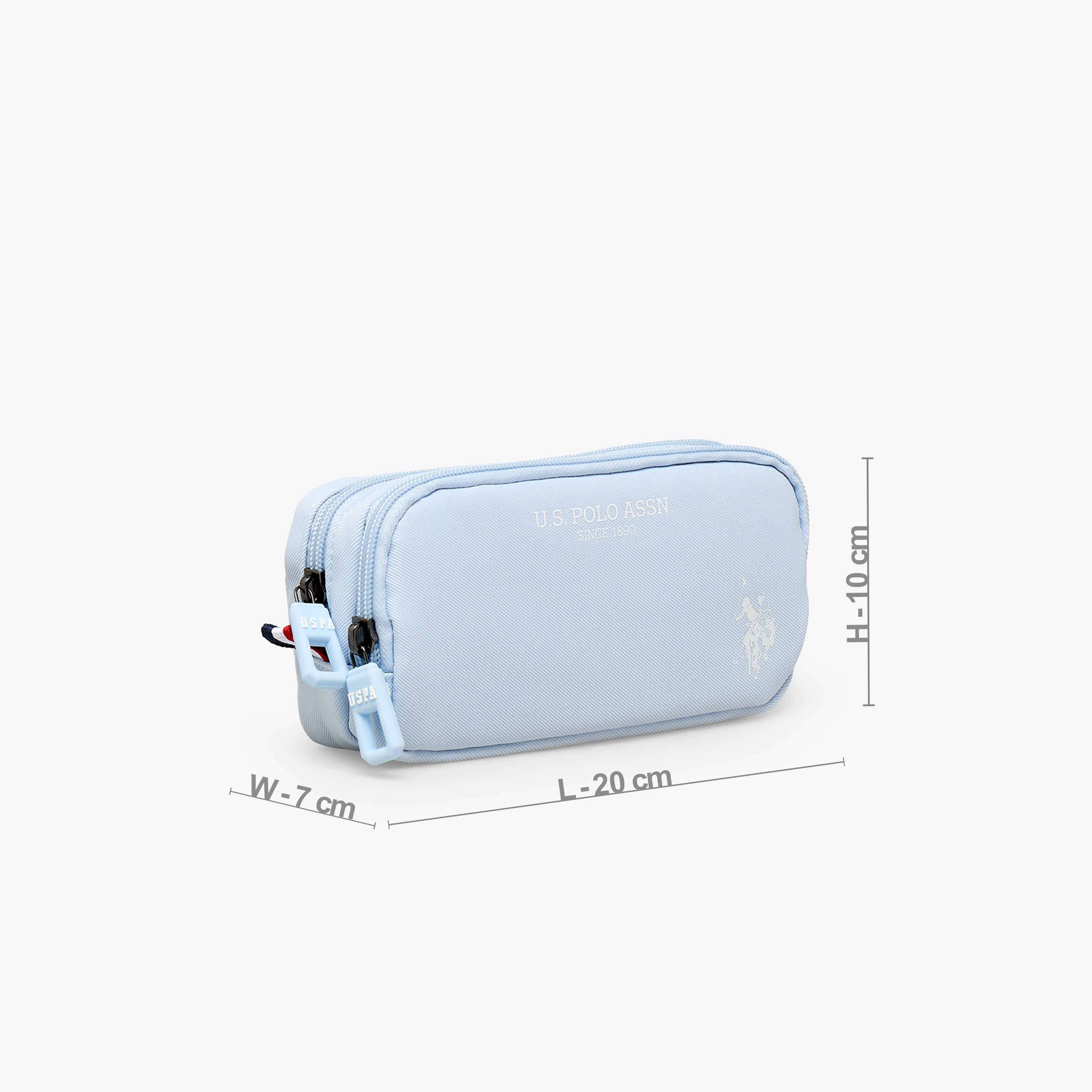 مقلمة بقسمين وطبعات شعار من يو إس بولو أسن-school-stationery-pencilcases-image-4