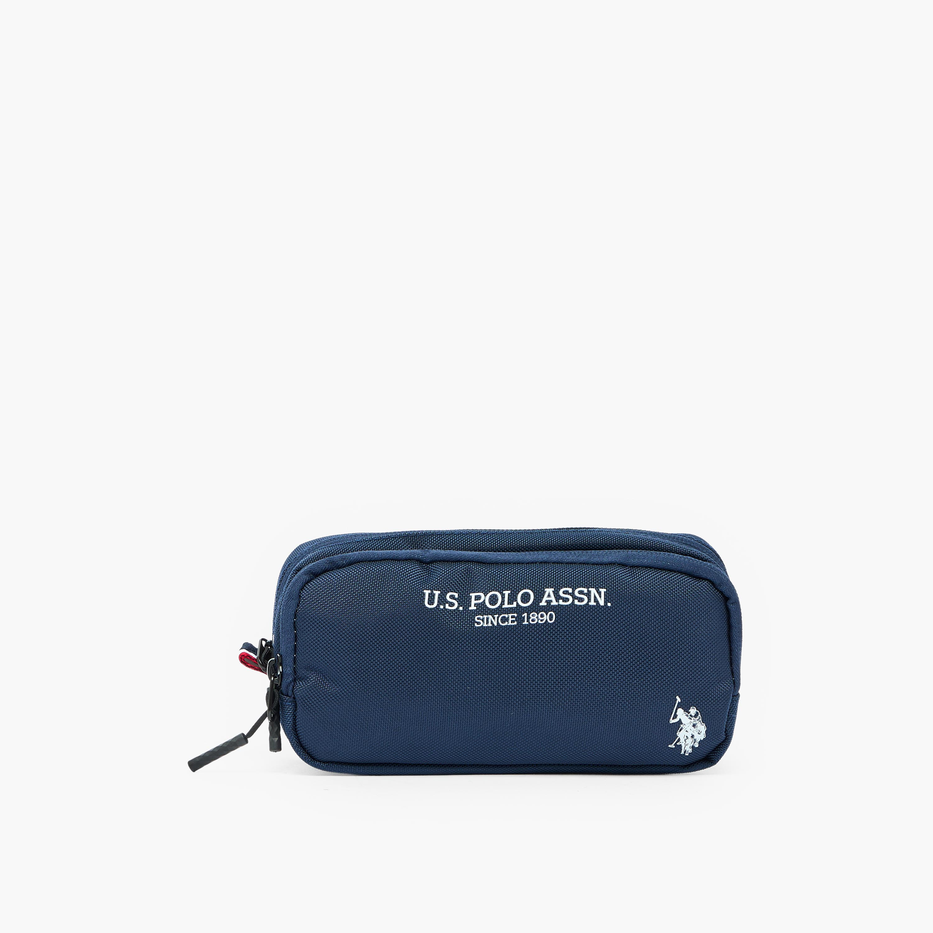 مقلمة بقسمين وطبعات شعار من يو إس بولو أسن-school-stationery-pencilcases-image-1
