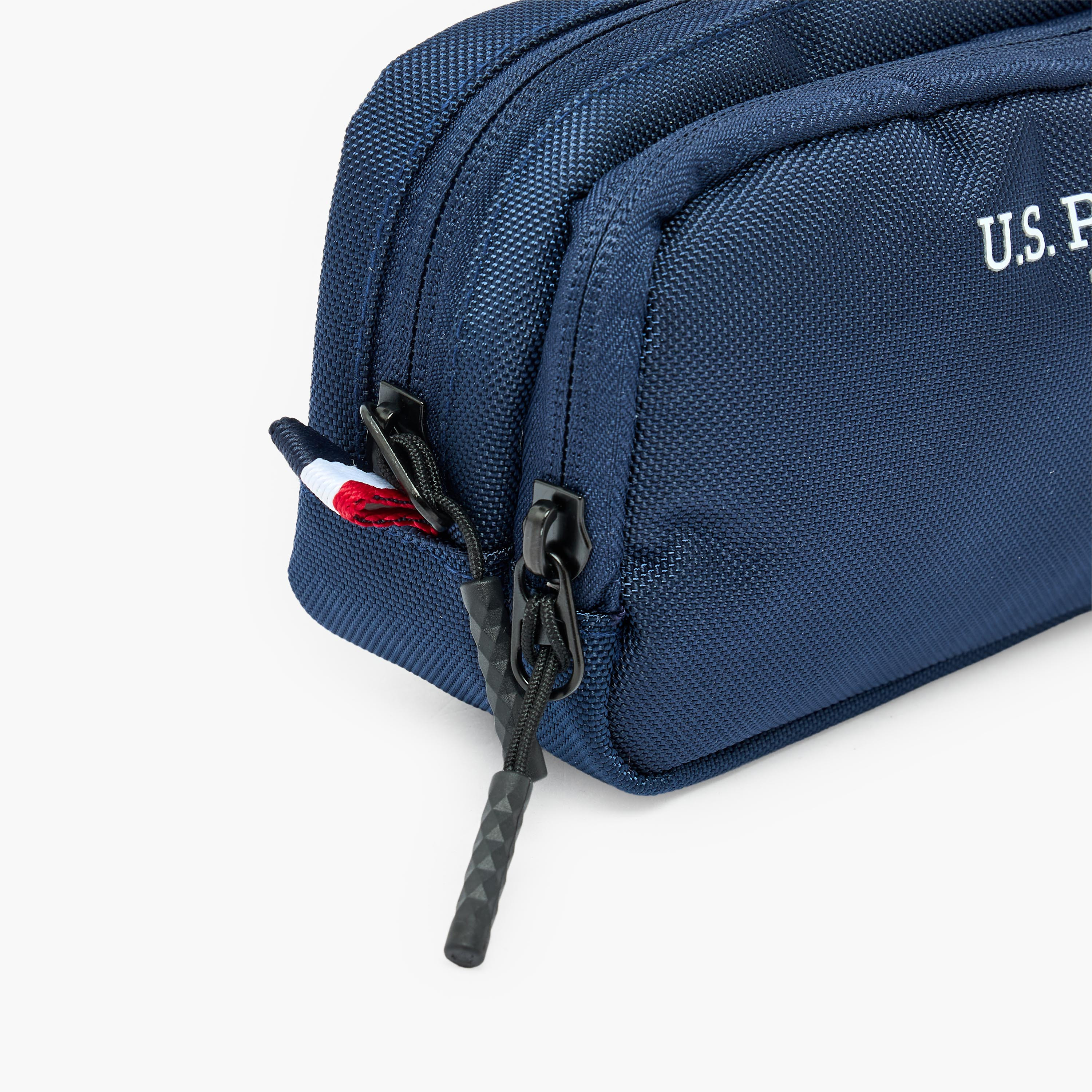 مقلمة بقسمين وطبعات شعار من يو إس بولو أسن-school-stationery-pencilcases-image-4