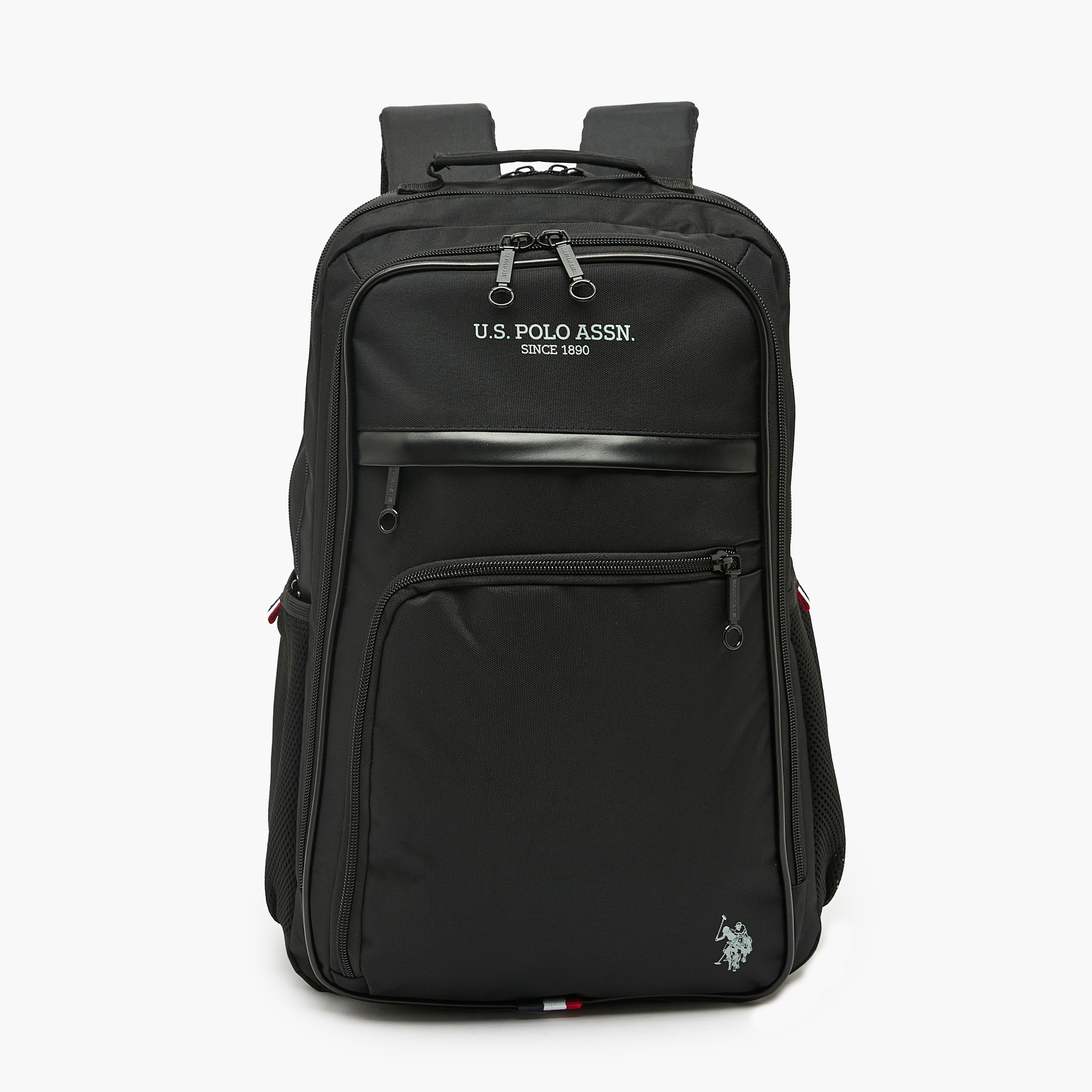 US POLO ASSN. Logo Print Backpack for Boys 8-13 Years with Adjustable Shoulder Straps - 18 inches-school-bagsandbackpacks-backpacks-image-1