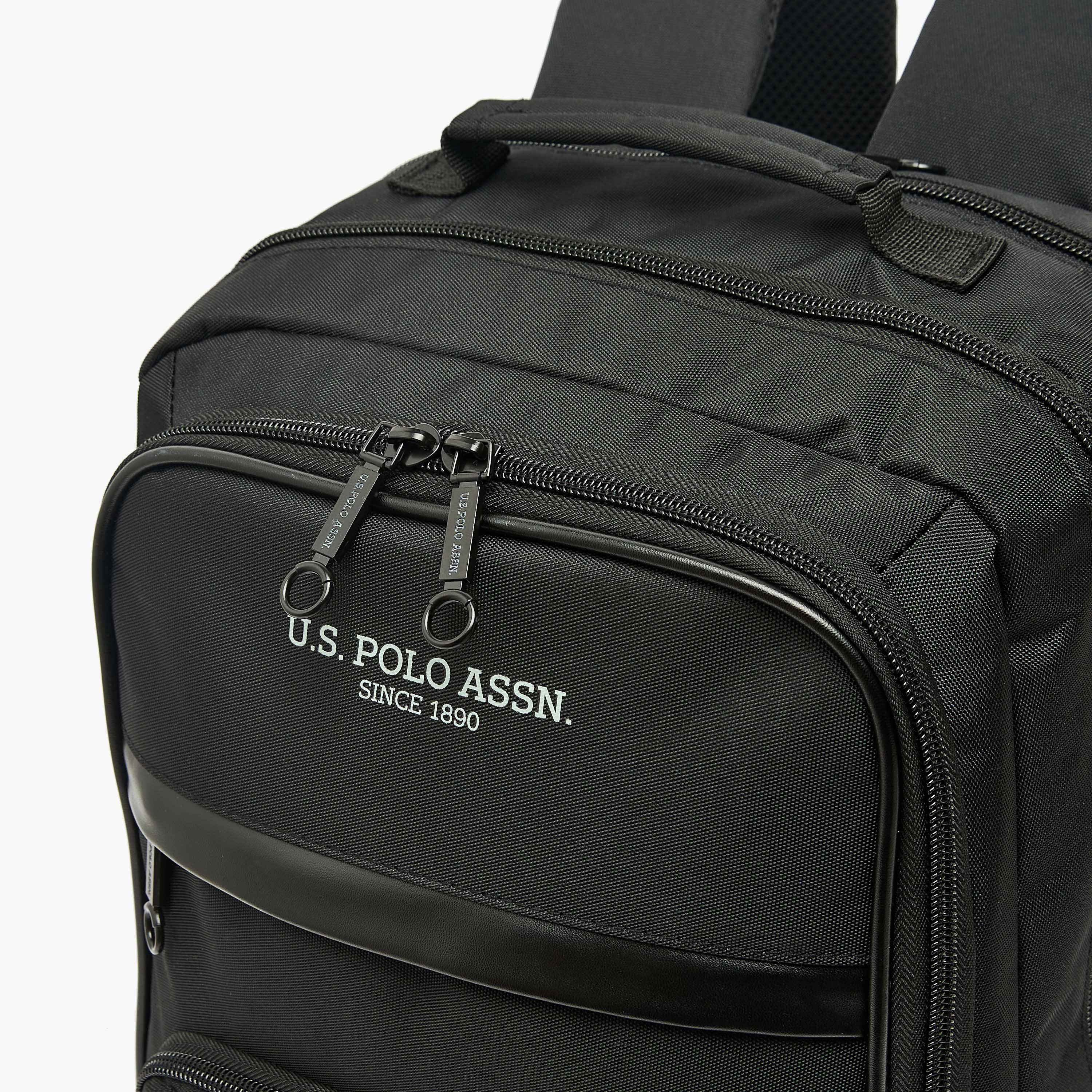 US POLO ASSN. Logo Print Backpack for Boys 8-13 Years with Adjustable Shoulder Straps - 18 inches-school-bagsandbackpacks-backpacks-image-5