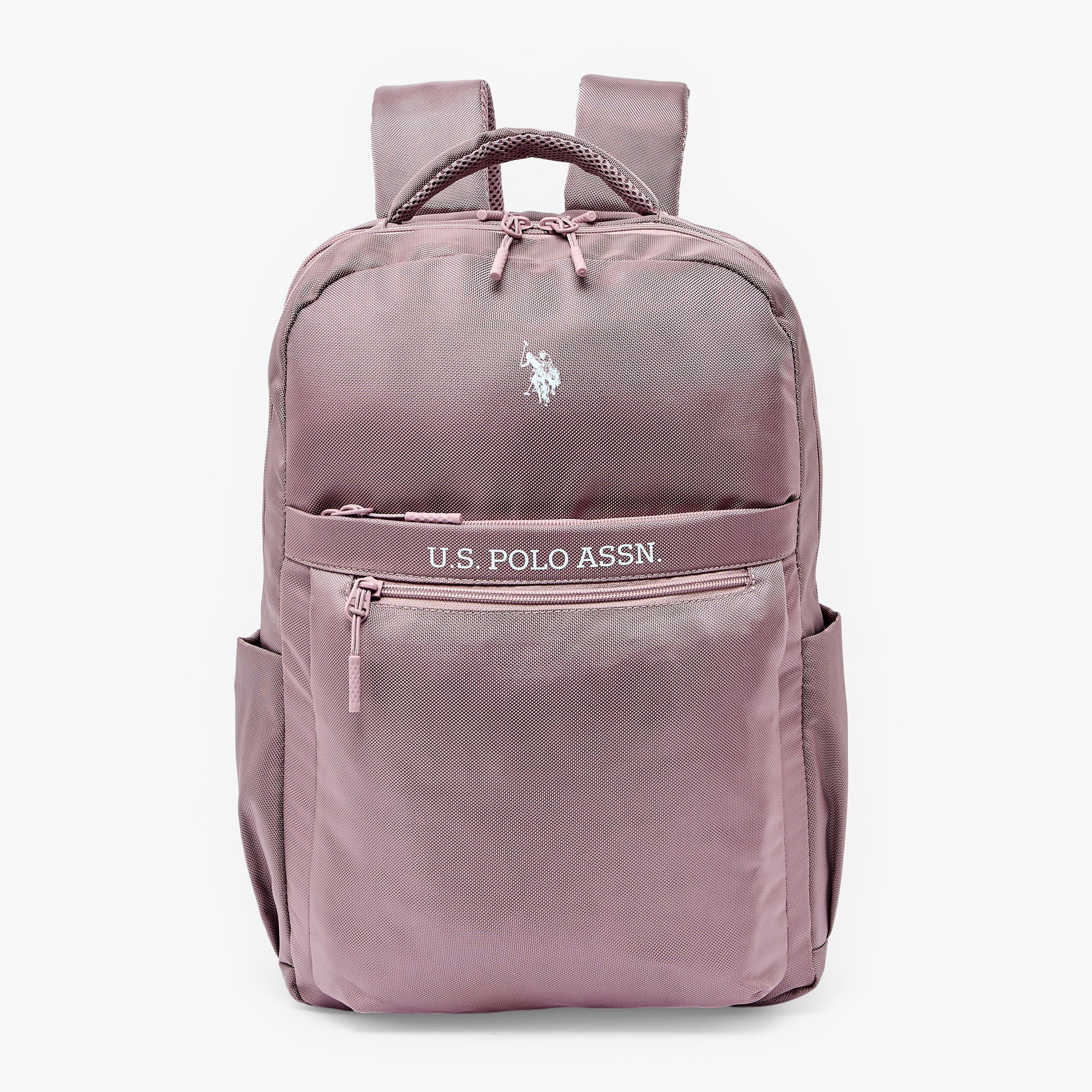 US POLO ASSN. Solid Backpack for Girls 8-13 Years with Padded Shoulder Straps - 17 inches-school-bagsandbackpacks-backpacks-image-1