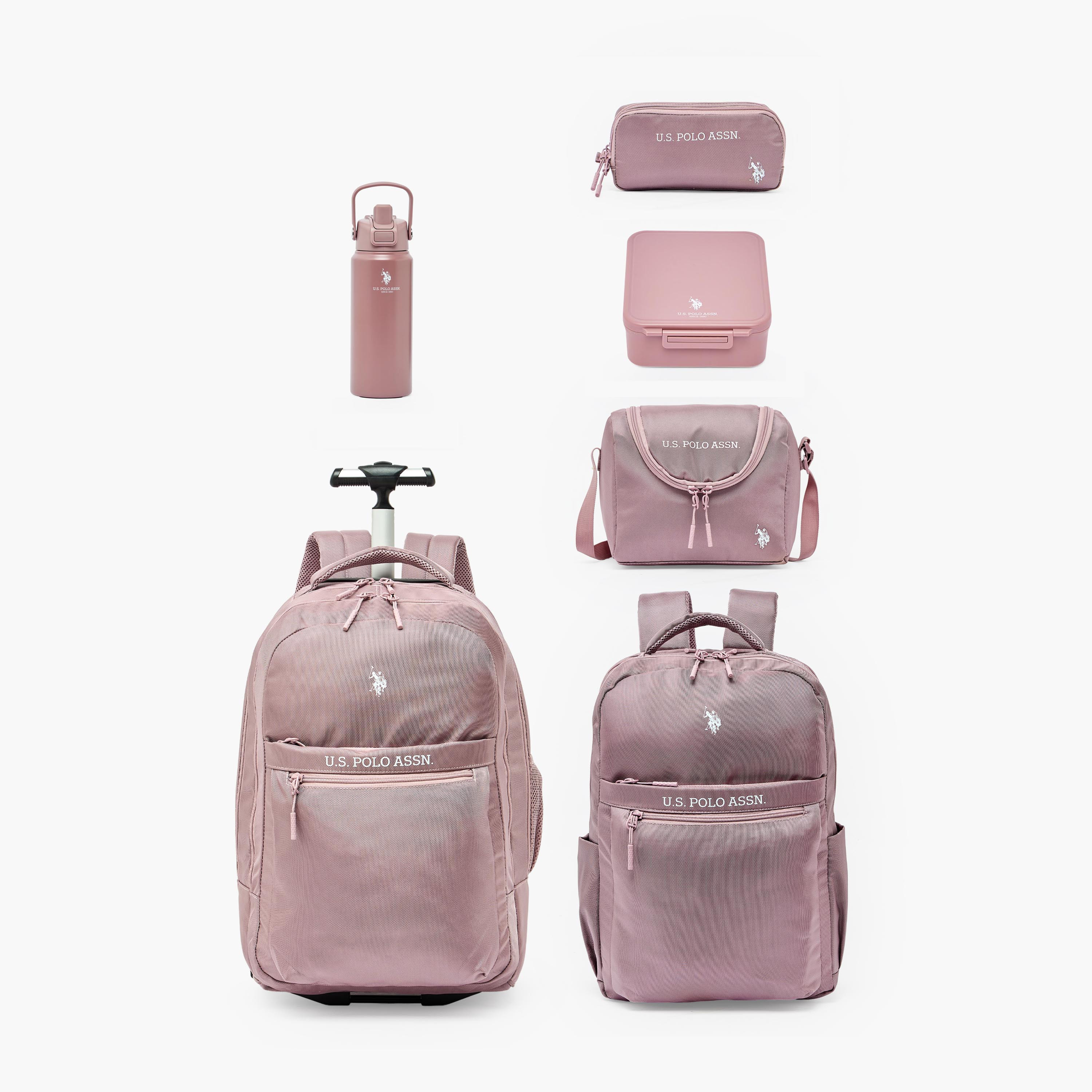 US POLO ASSN. Solid Backpack for Girls 8-13 Years with Padded Shoulder Straps - 17 inches-school-bagsandbackpacks-backpacks-image-10
