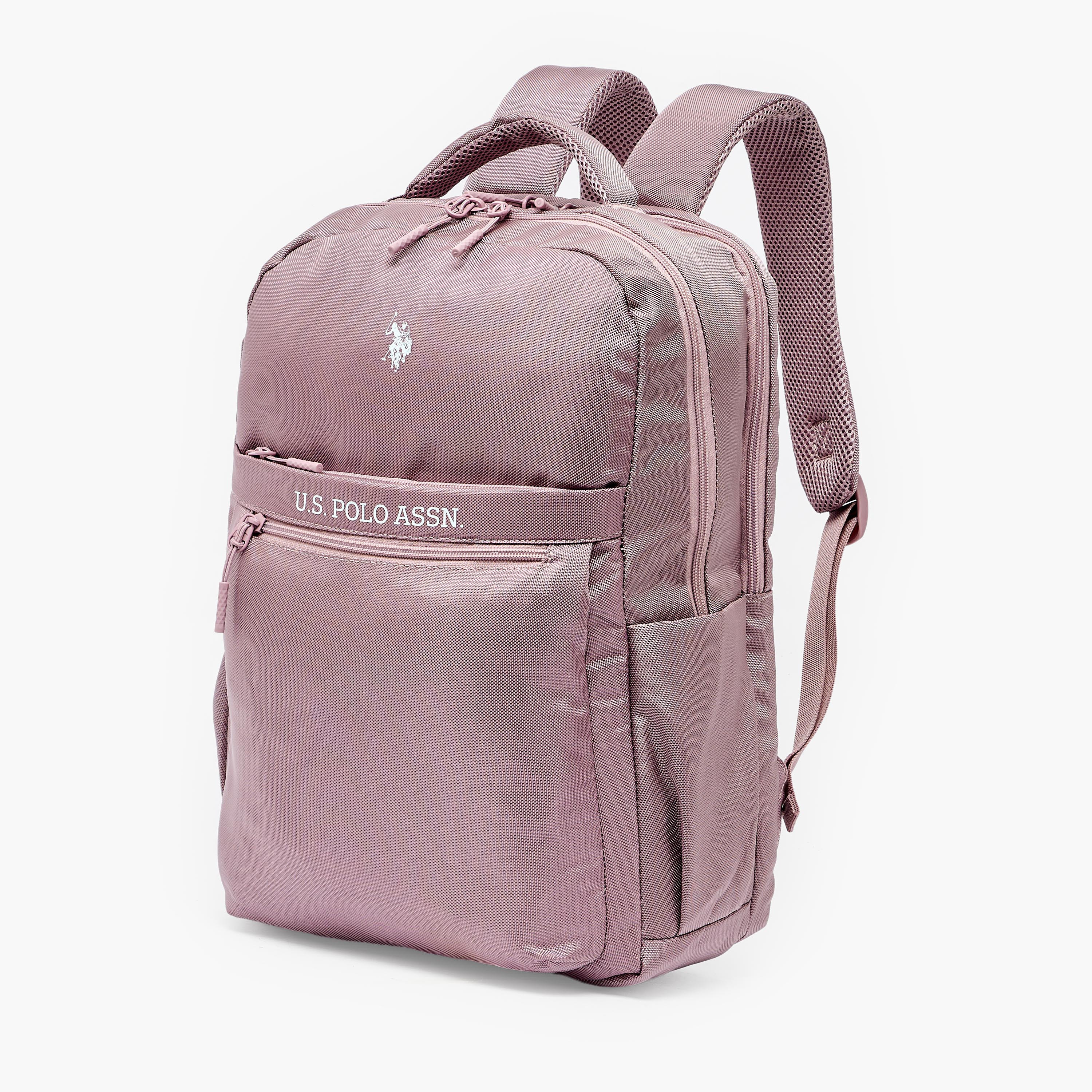 US POLO ASSN. Solid Backpack for Girls 8-13 Years with Padded Shoulder Straps - 17 inches-school-bagsandbackpacks-backpacks-image-2