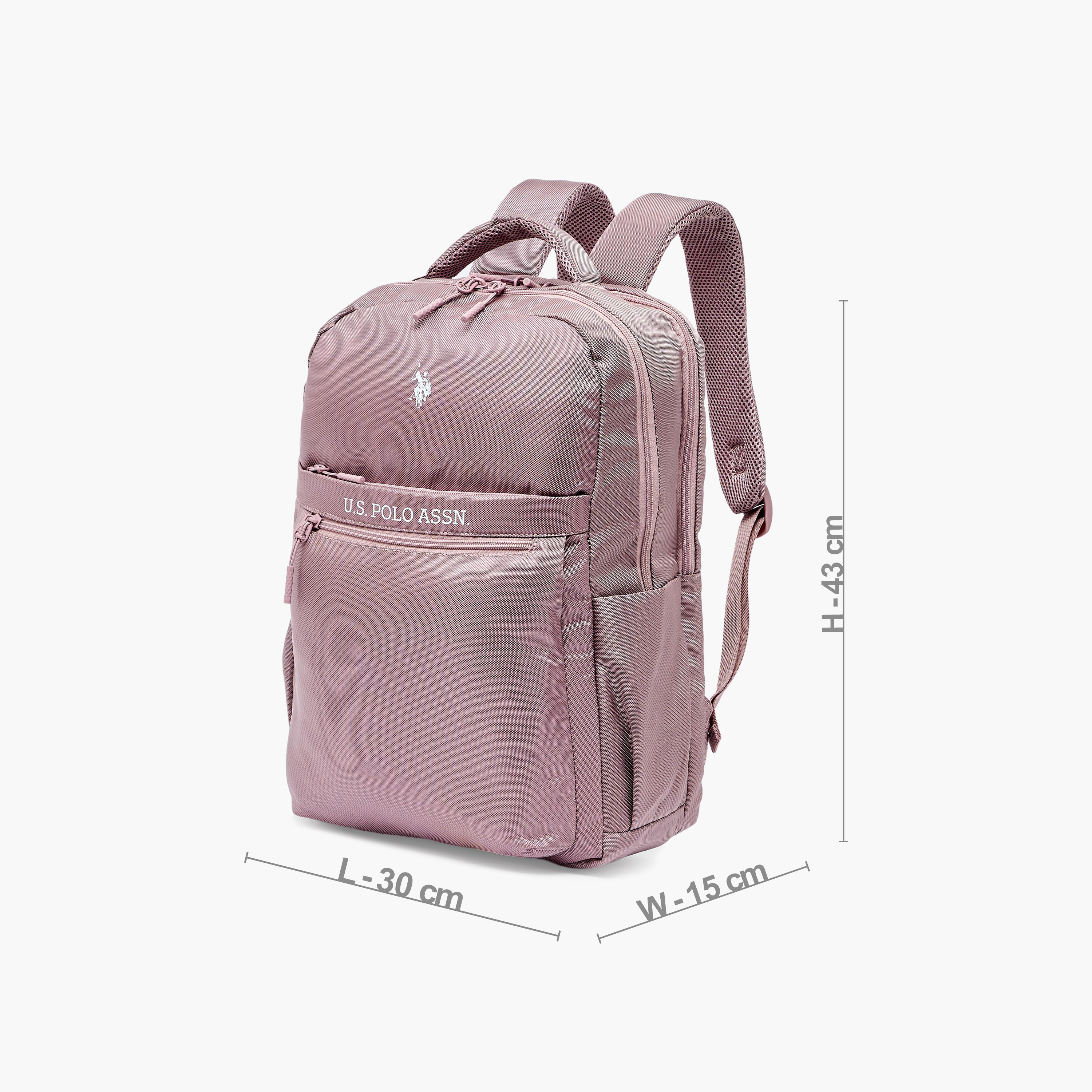 US POLO ASSN. Solid Backpack for Girls 8-13 Years with Padded Shoulder Straps - 17 inches-school-bagsandbackpacks-backpacks-image-7