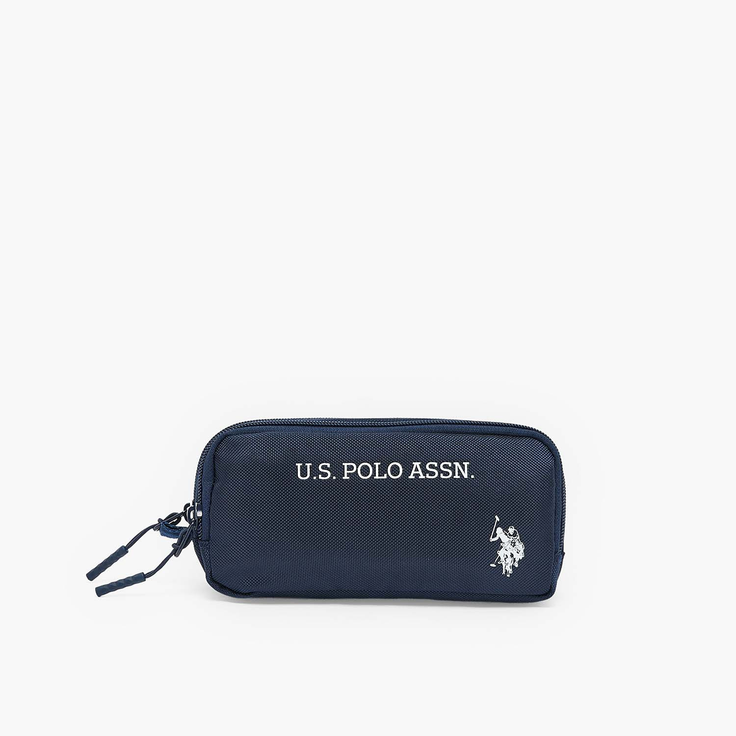 US POLO ASSN. Logo Print Pencil Pouch with 2 Compartments-school-stationery-pencilcases-image-1