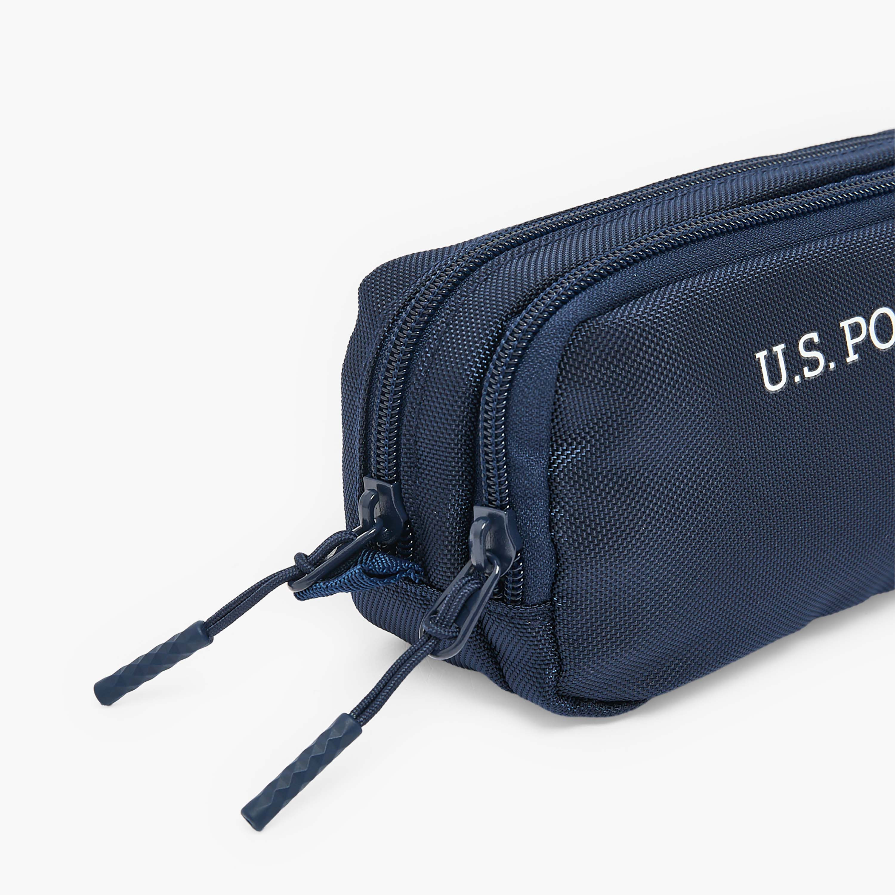 US POLO ASSN. Logo Print Pencil Pouch with 2 Compartments-school-stationery-pencilcases-image-5