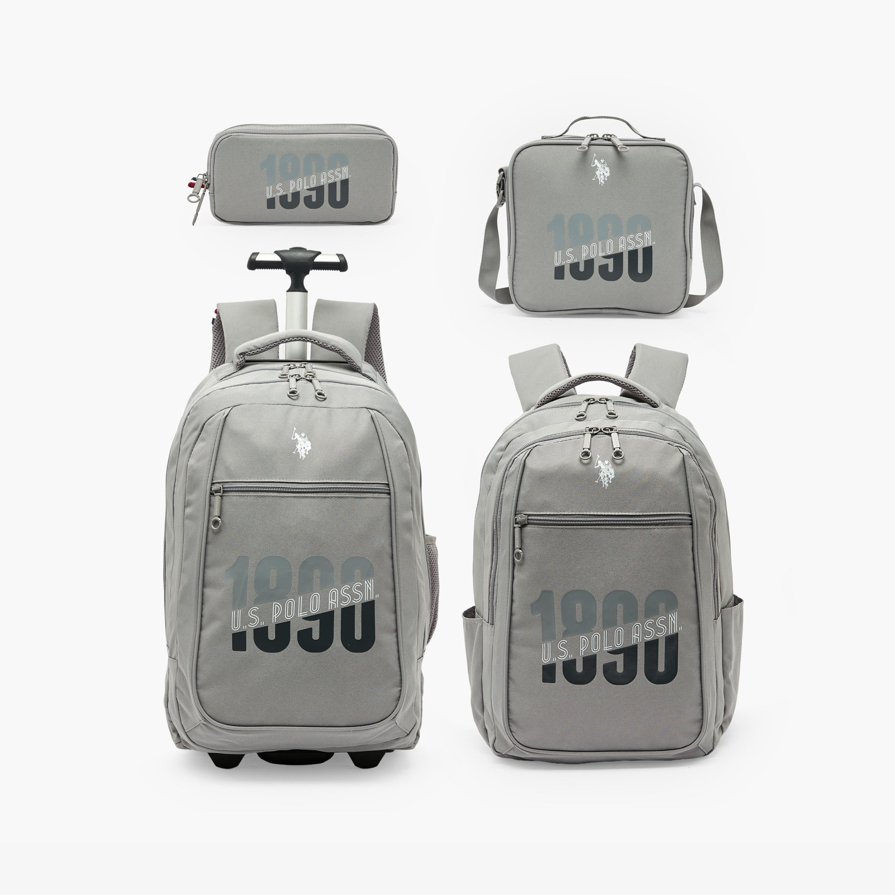 US POLO ASSN. Logo Print Trolley Backpack for Boys 8-13 Years with Retractable Handle - 19 inches-school-bagsandbackpacks-trolleybags-image-13