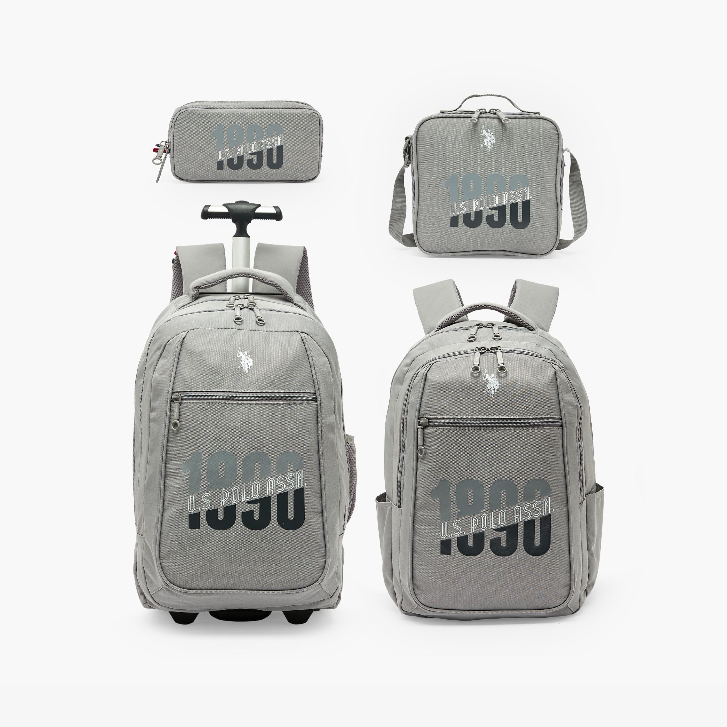 US POLO ASSN. Logo Print Trolley Backpack for Boys 8-13 Years with Retractable Handle - 19 inches-school-bagsandbackpacks-trolleybags-image-14